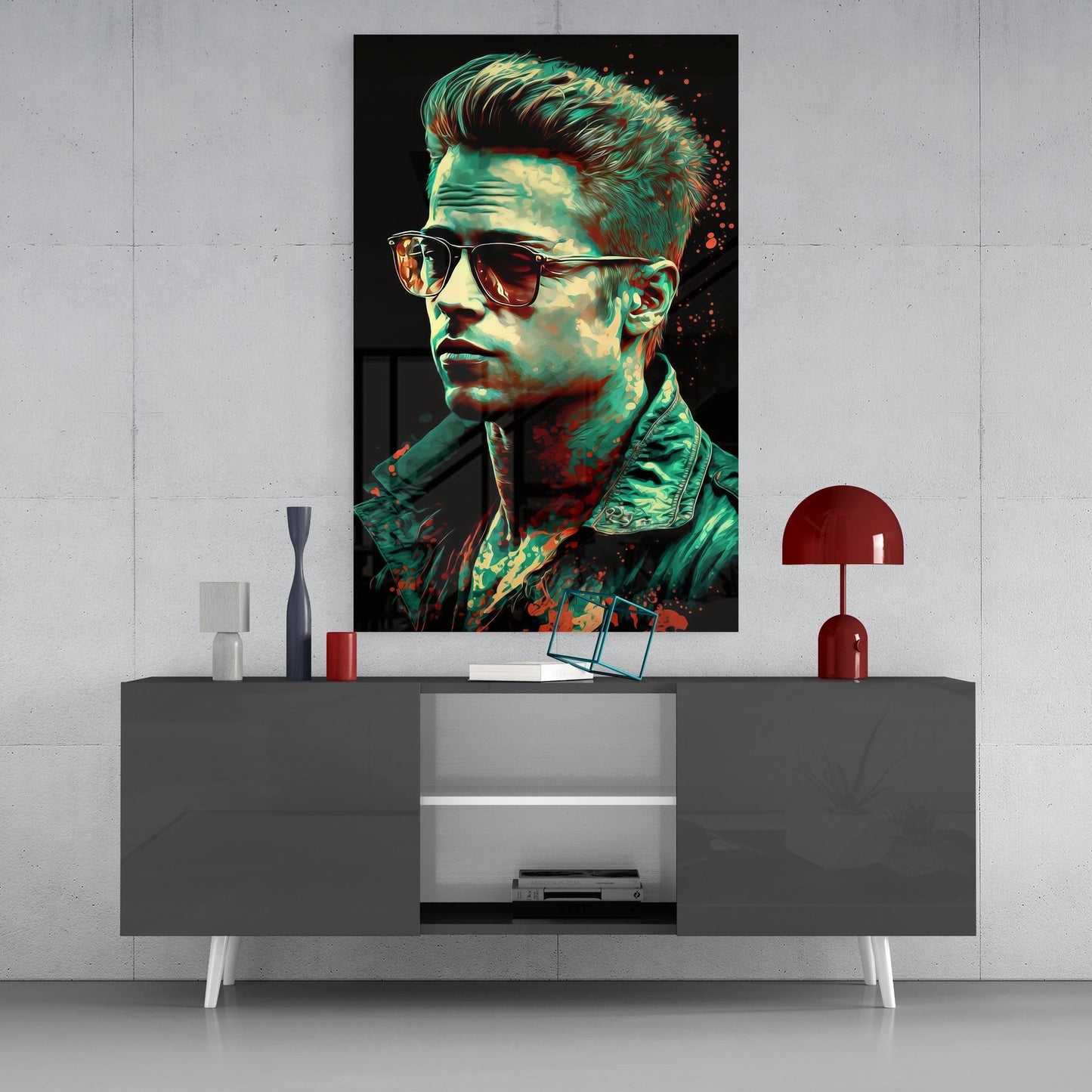 Fight Club - Tyler Durden Glass Wall Art || Designers Collection
