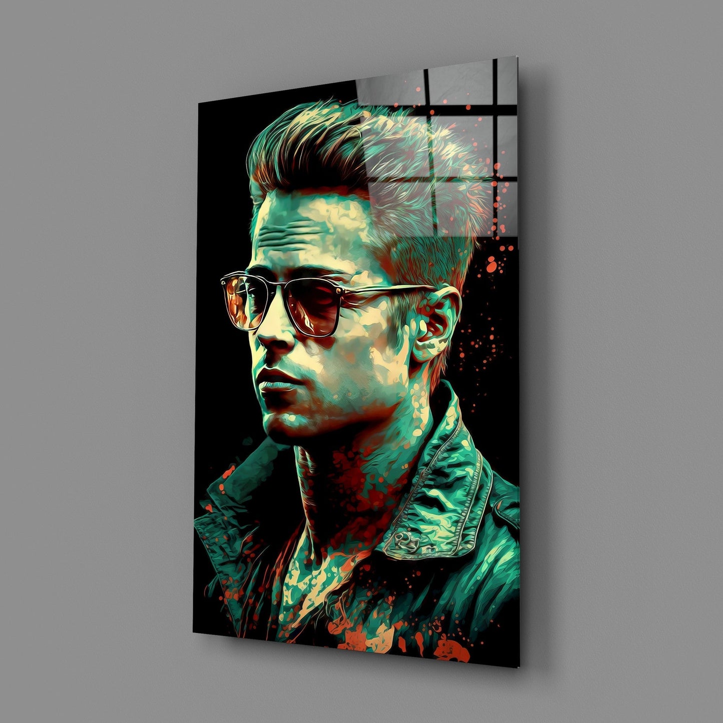 Fight Club - Tyler Durden Glass Wall Art || Designers Collection