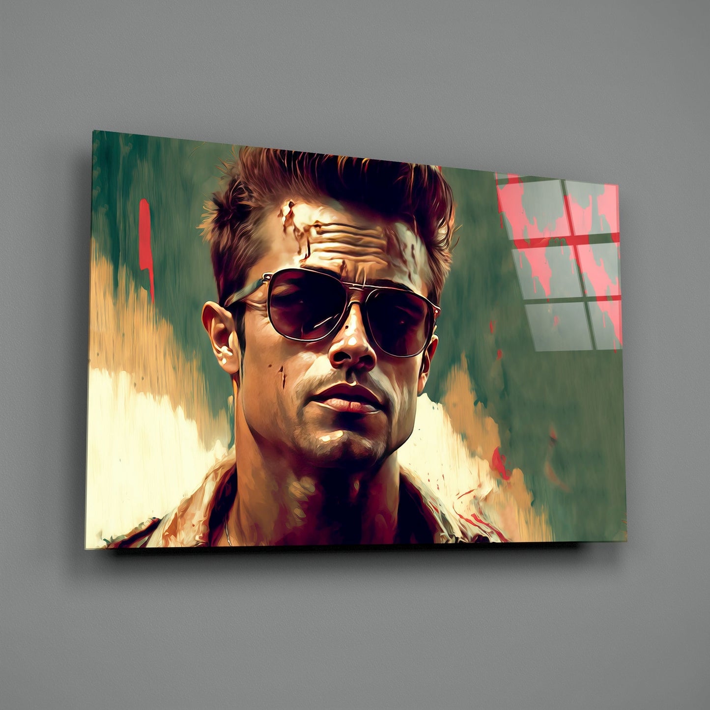 Fight Club - Tyler Durden Glass Wall Art || Designers Collection