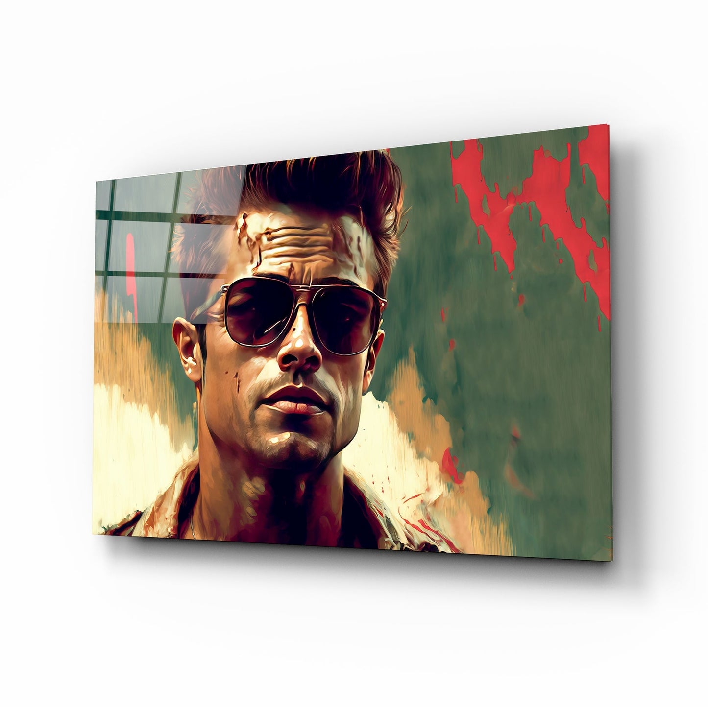 Fight Club - Tyler Durden Glass Wall Art || Designers Collection