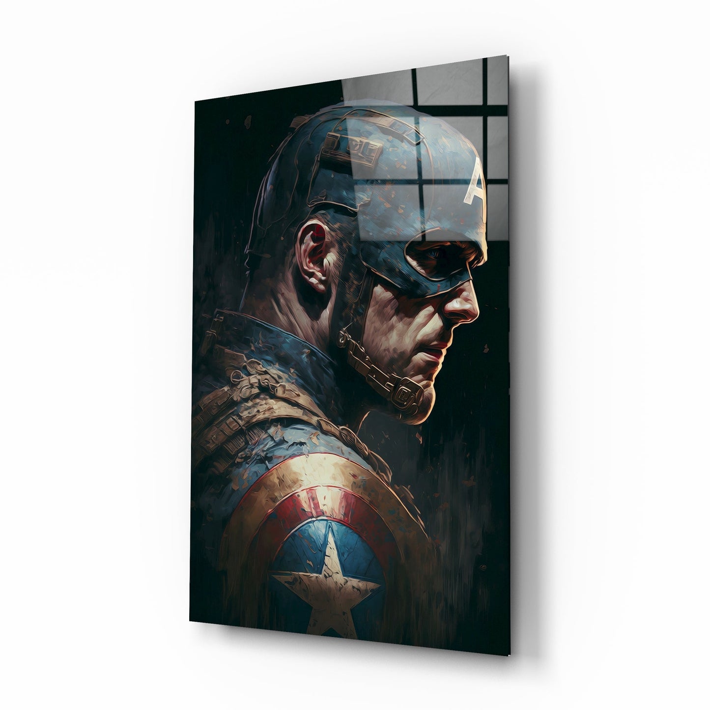 Captain America Glass Wall Art || Designers Collection