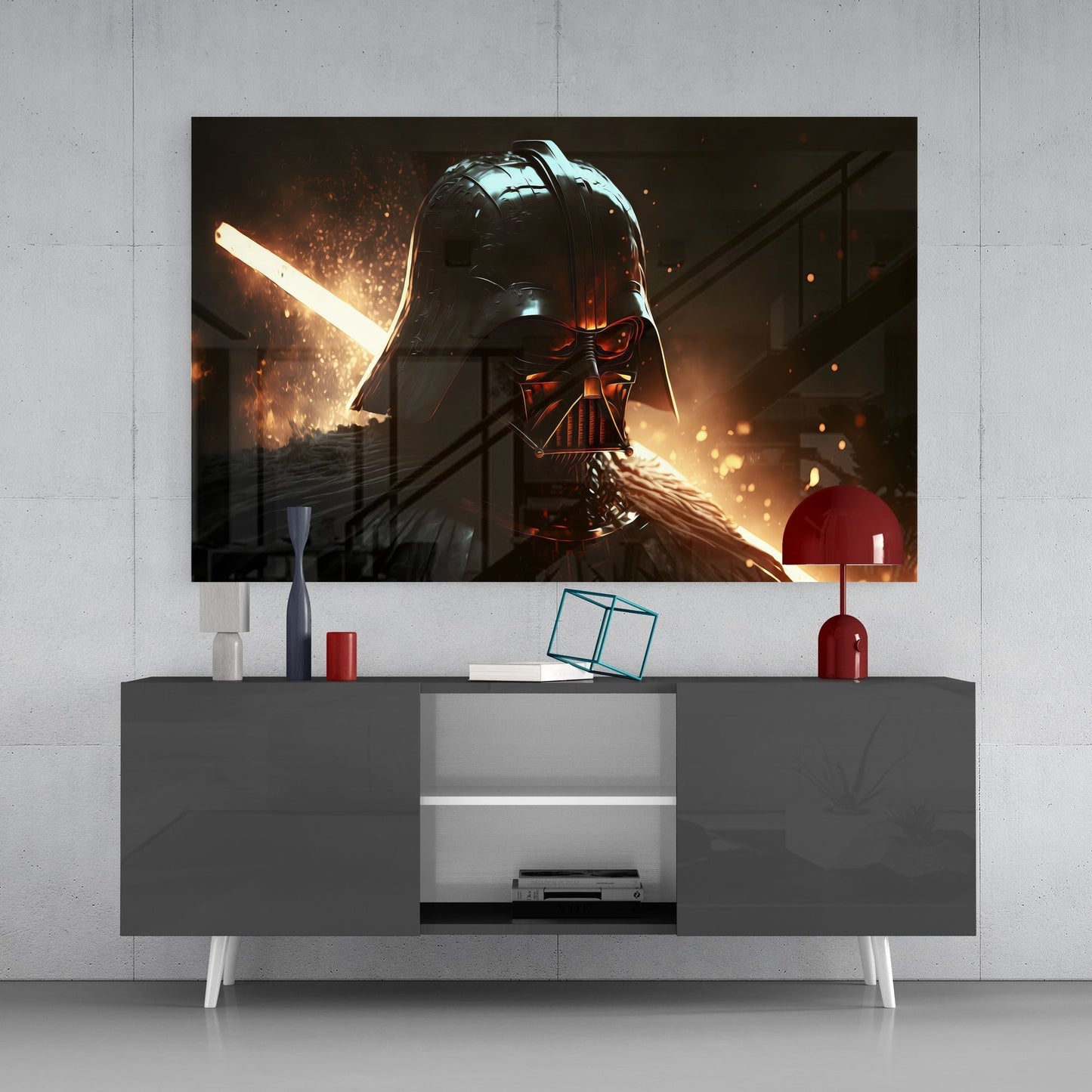 Darth Vader Glass Wall Art || Designers Collection