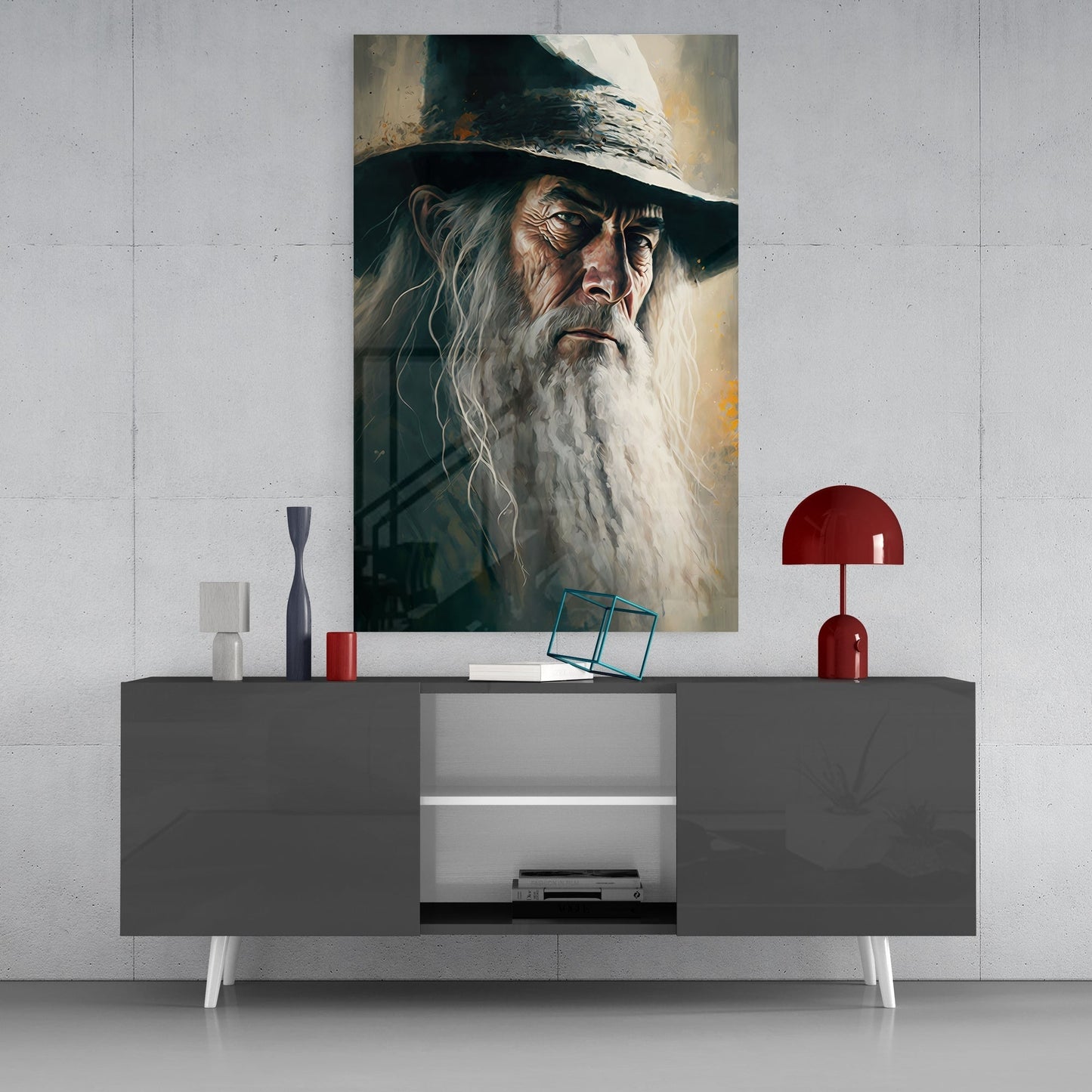 Gandalf Glass Wall Art || Designers Collection