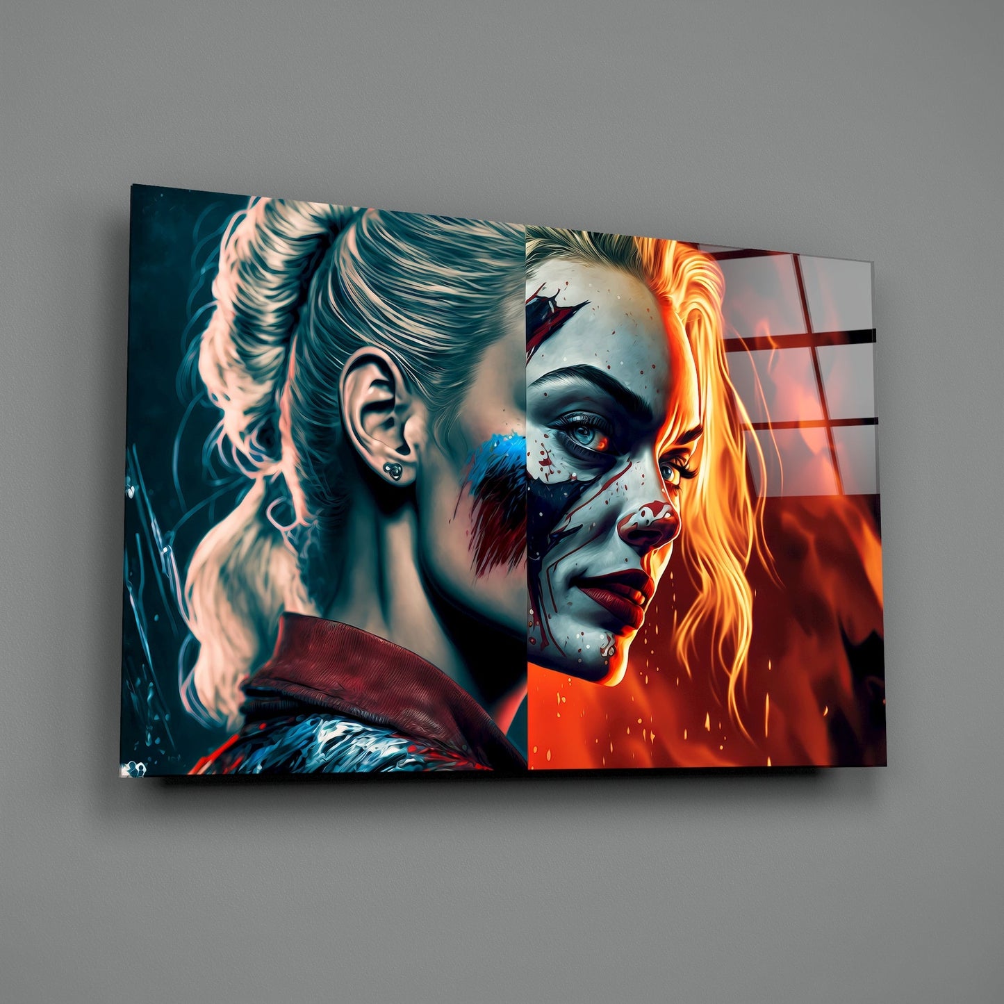 Harley Quinn Glass Wall Art || Designers Collection
