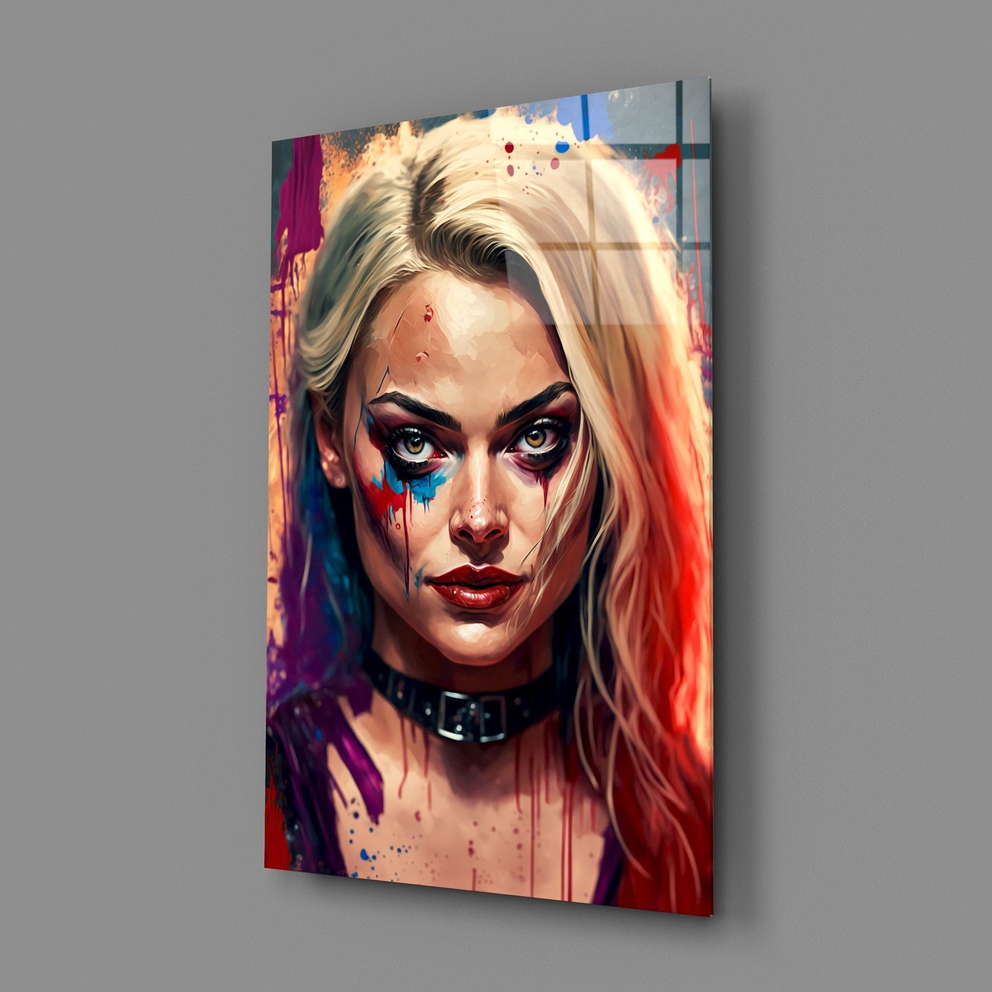Harley Quinn Glass Wall Art || Designers Collection