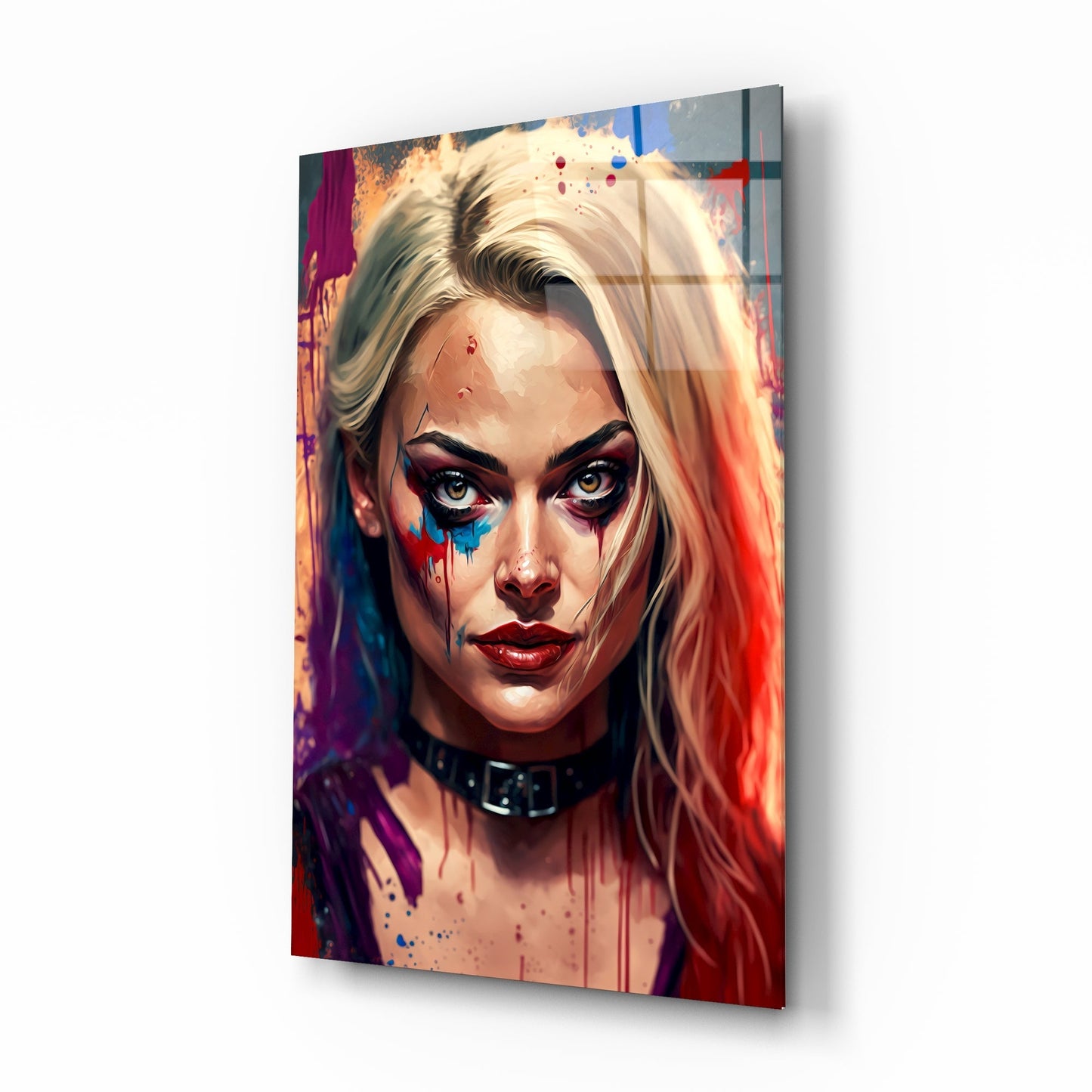 Harley Quinn Glass Wall Art || Designers Collection
