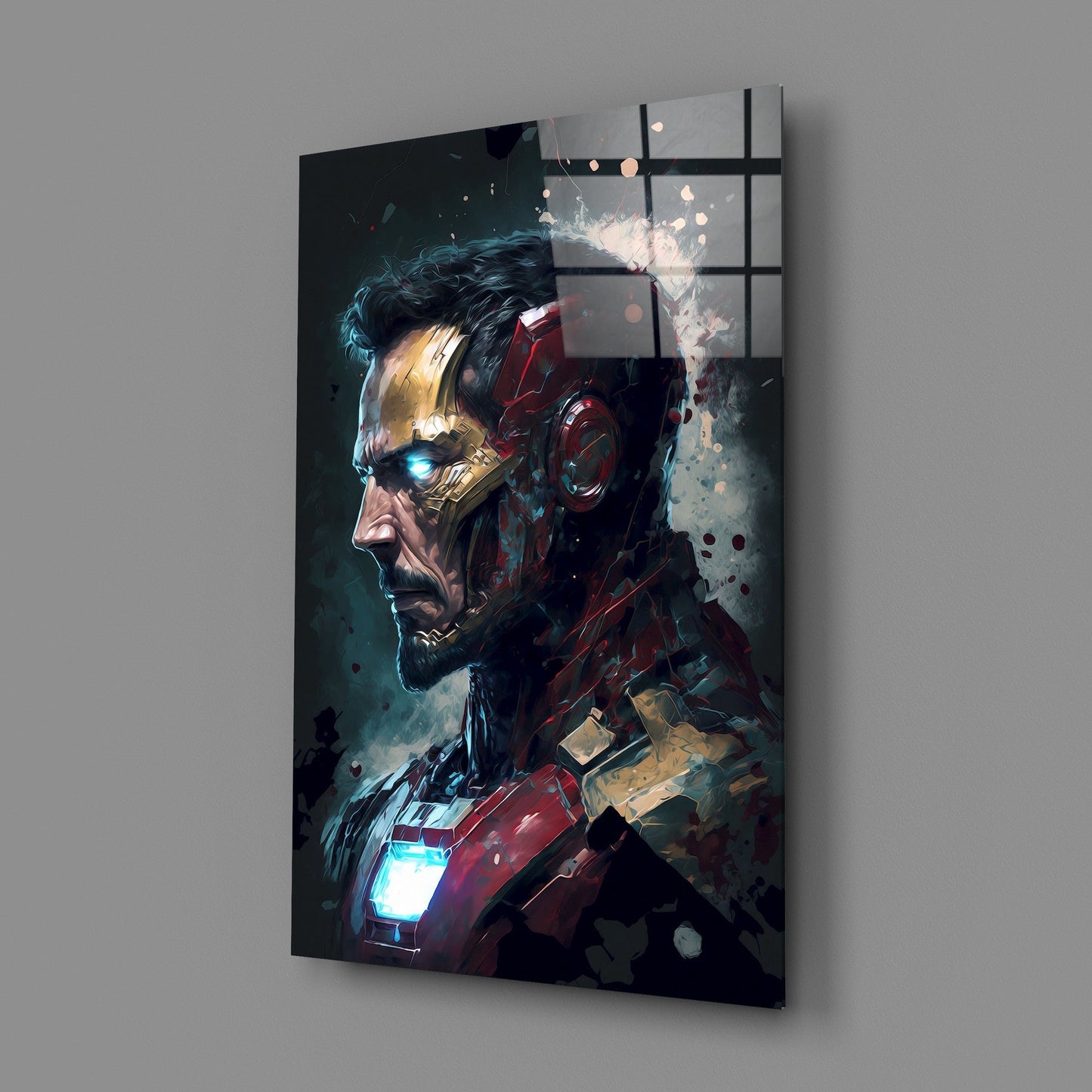 Iron Man Glass Wall Art || Designers Collection