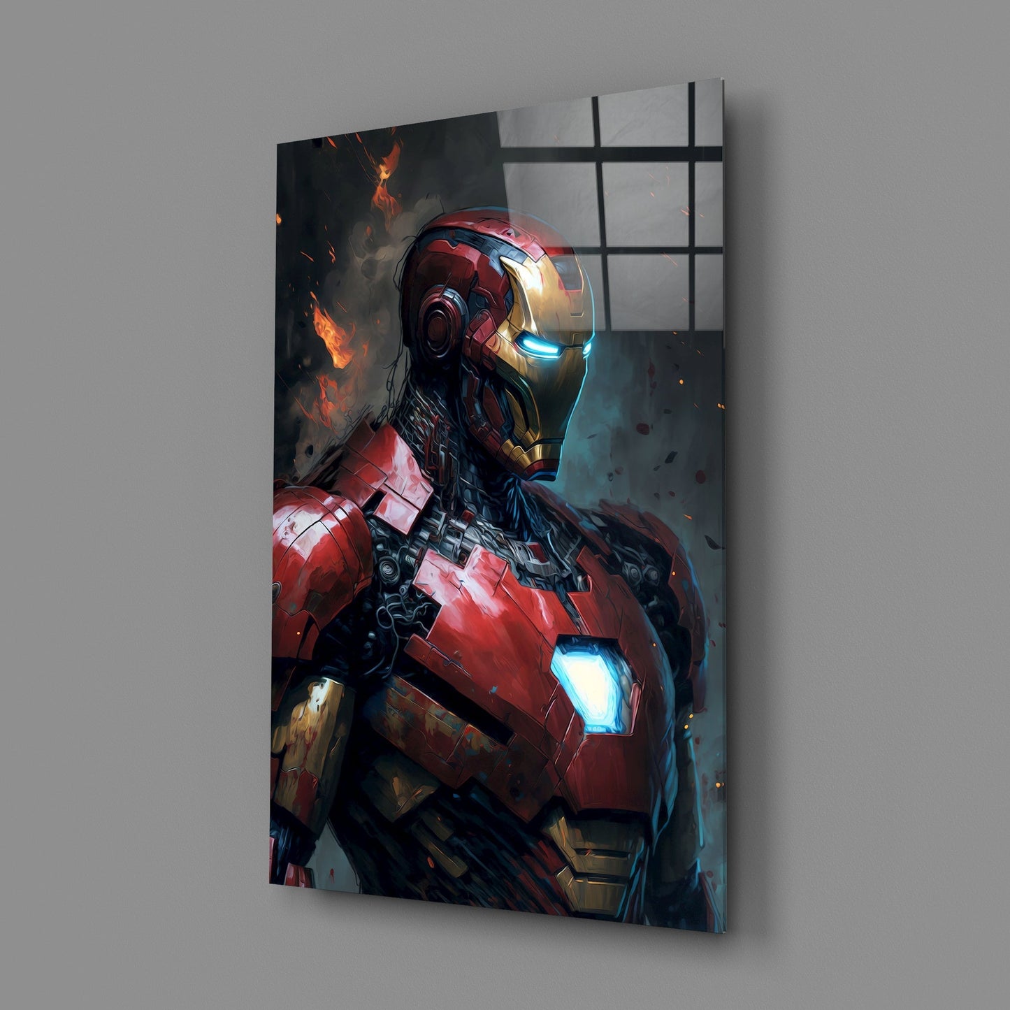 Iron Man Glass Wall Art || Designers Collection
