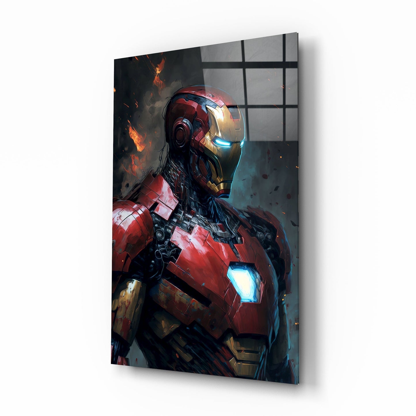 Iron Man Glass Wall Art || Designers Collection