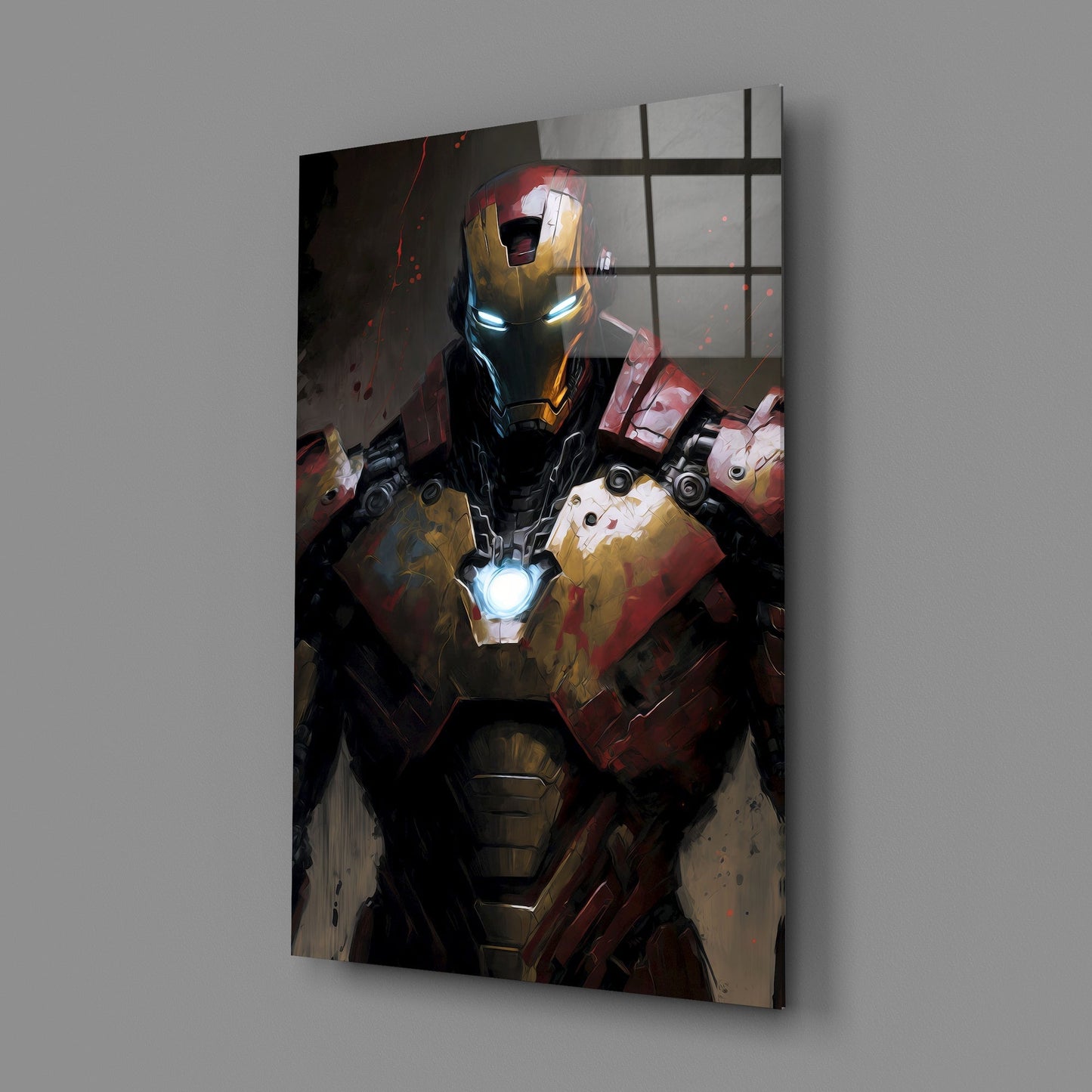 Iron Man Glass Wall Art || Designers Collection