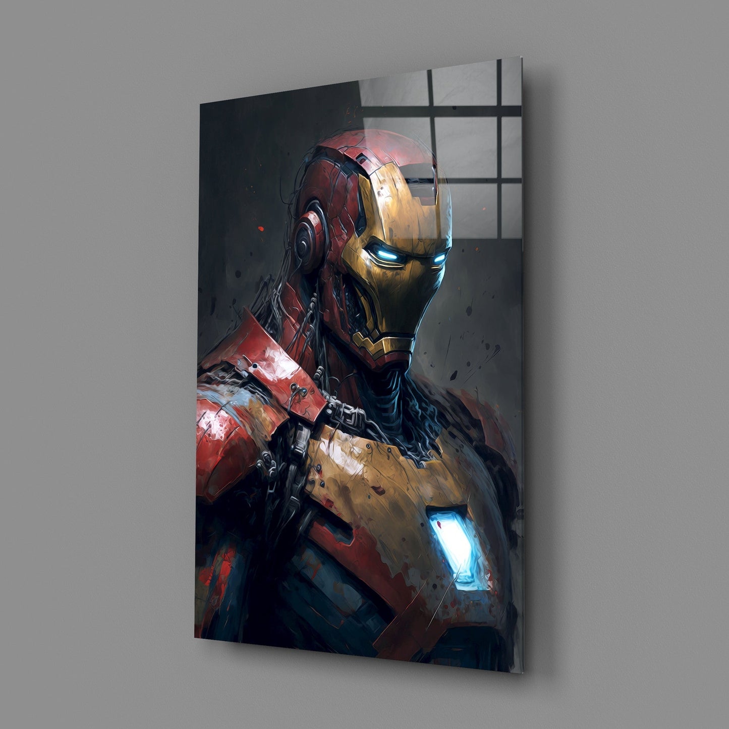 Iron Man Glass Wall Art || Designers Collection
