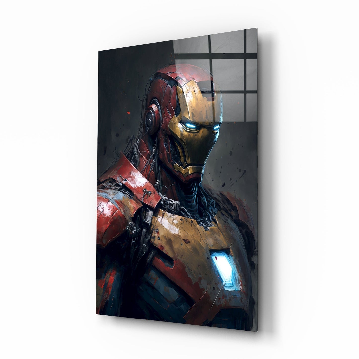Iron Man Glass Wall Art || Designers Collection