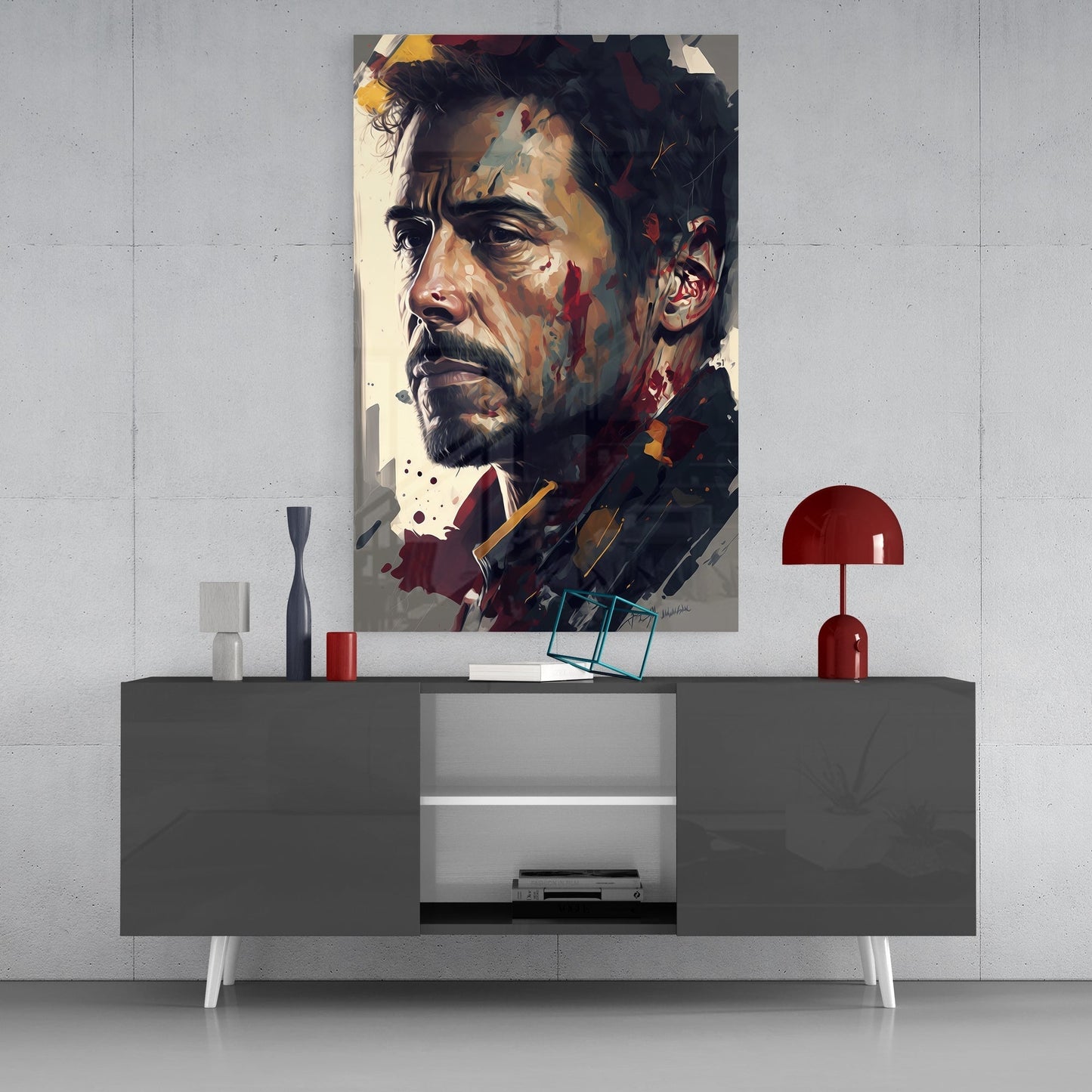 Iron Man Glass Wall Art || Designers Collection