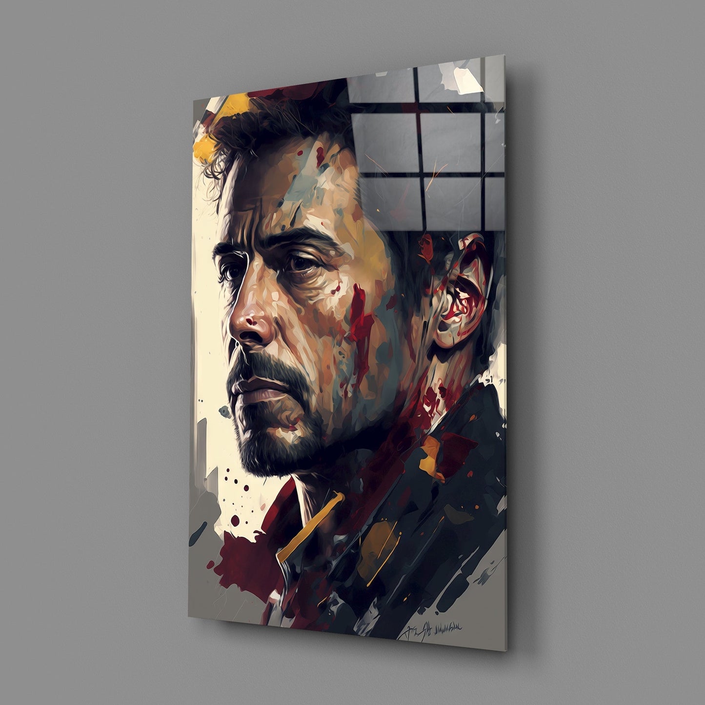 Iron Man Glass Wall Art || Designers Collection