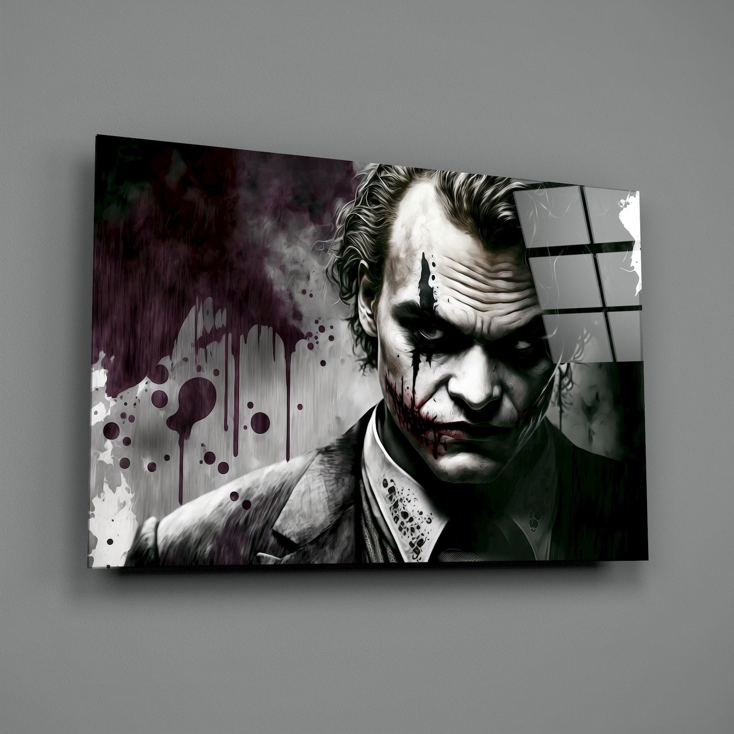 Joker Glass Wall Art || Designers Collection