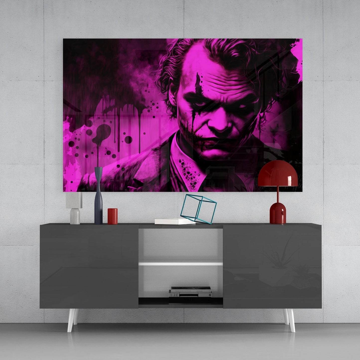 Joker Glass Wall Art || Designers Collection