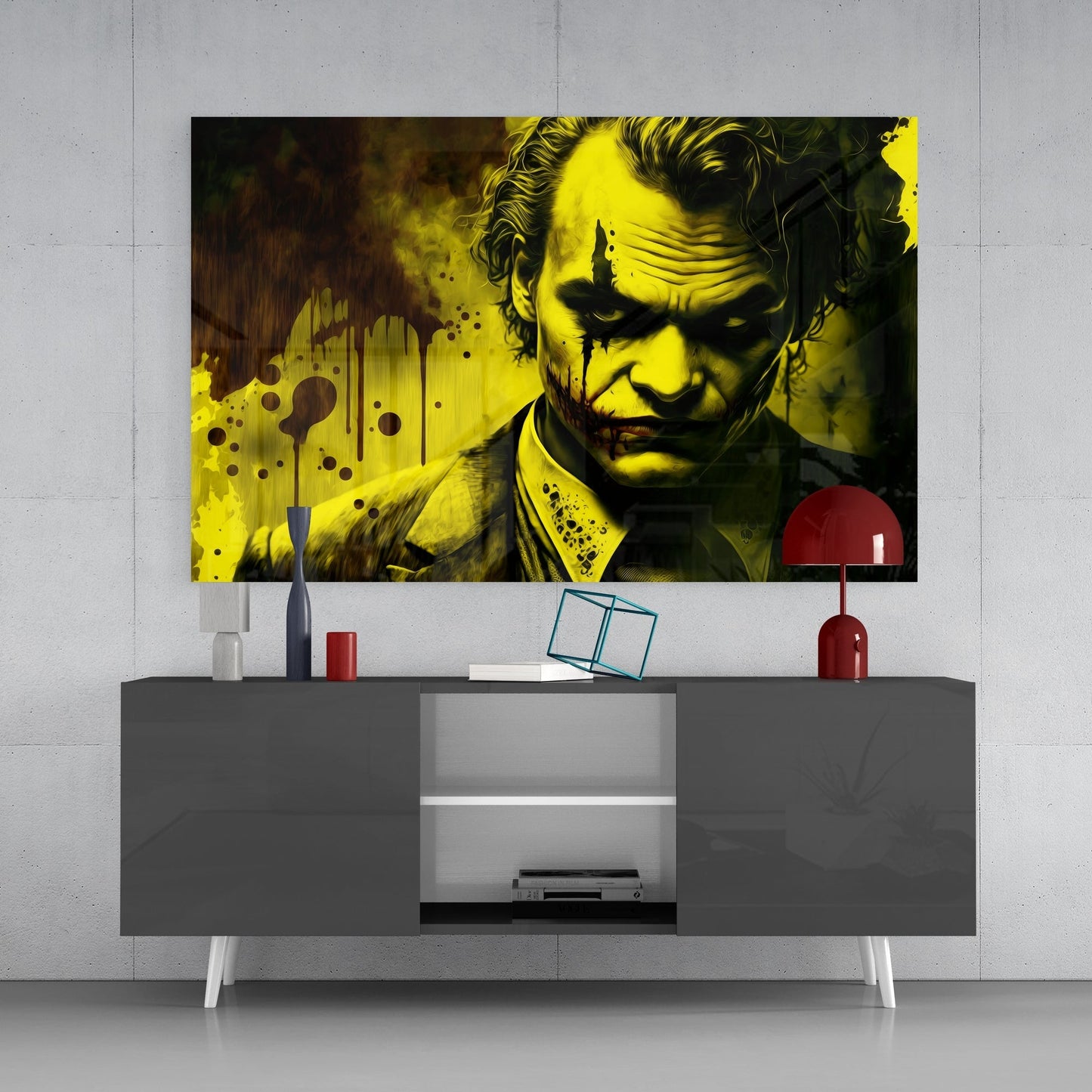 Joker Glass Wall Art || Designers Collection