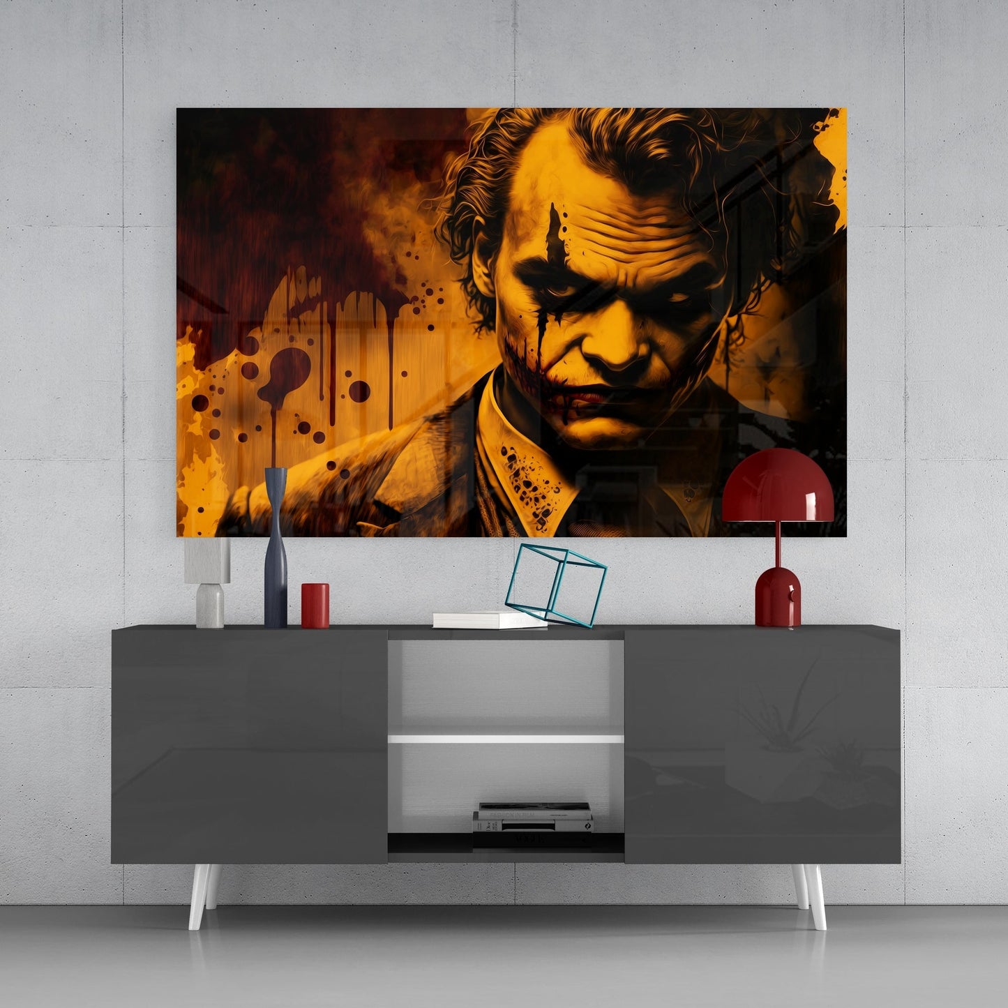 Joker Glass Wall Art || Designers Collection