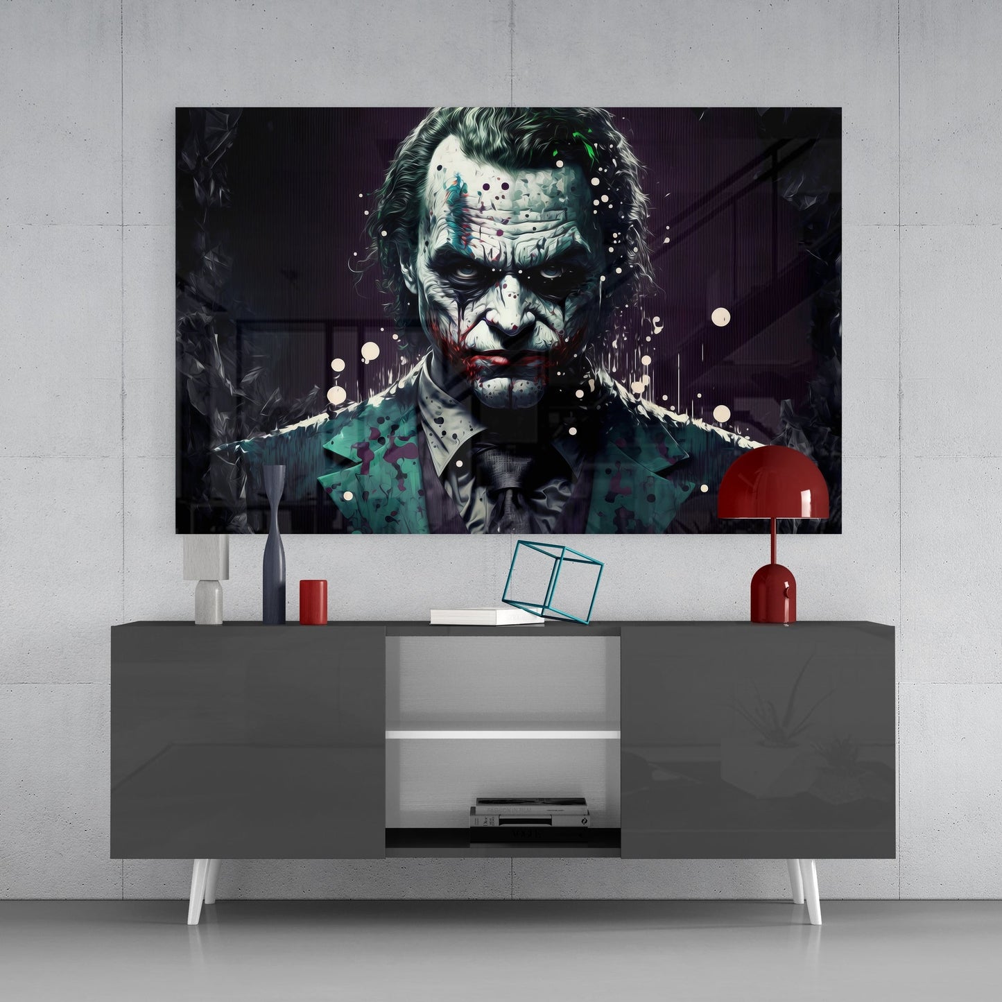 Joker Glass Wall Art || Designers Collection