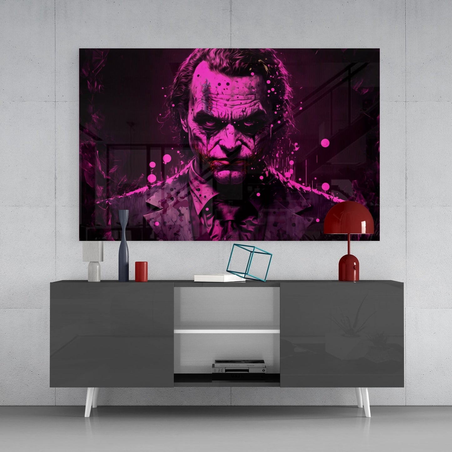 Joker Glass Wall Art || Designers Collection