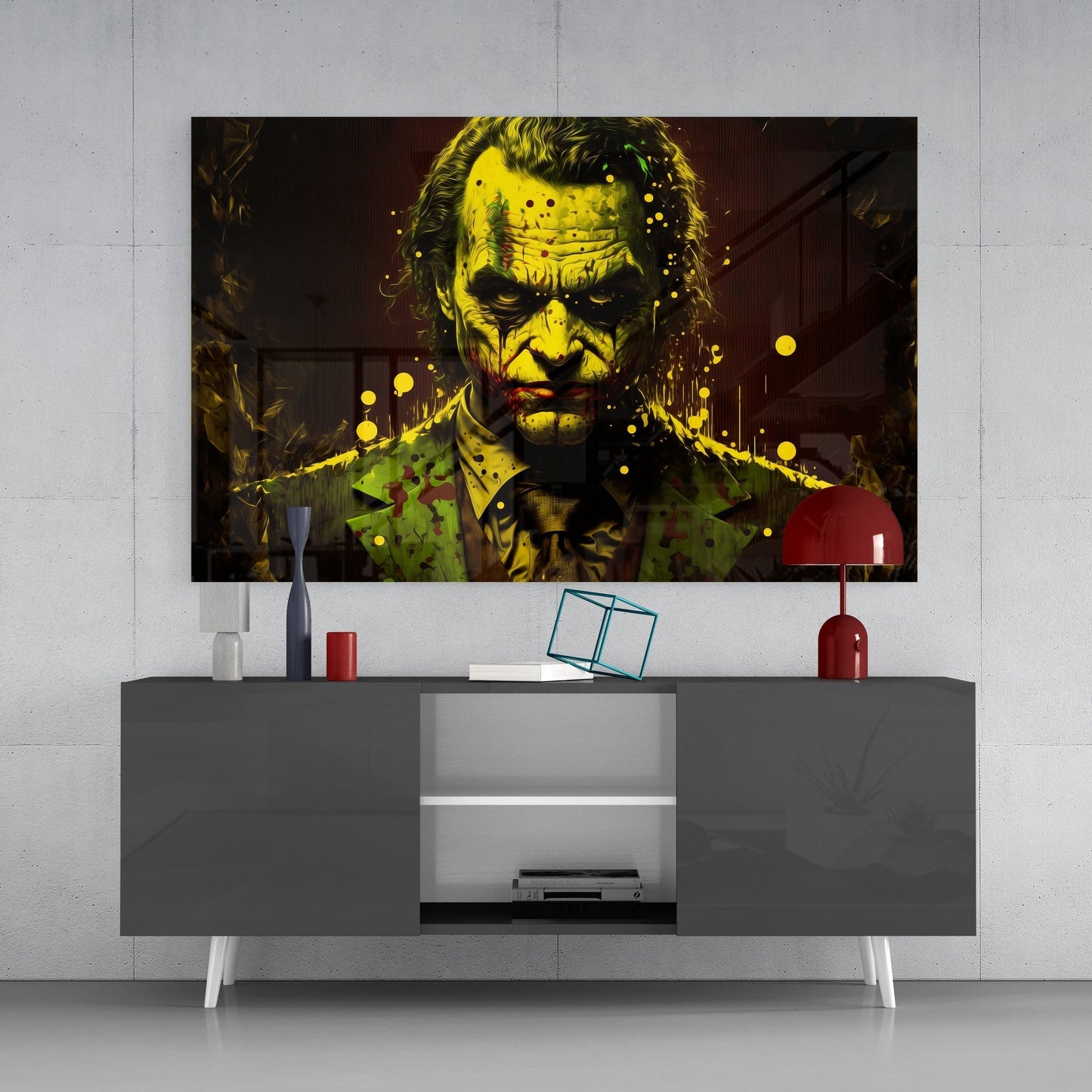 Joker Glass Wall Art || Designers Collection