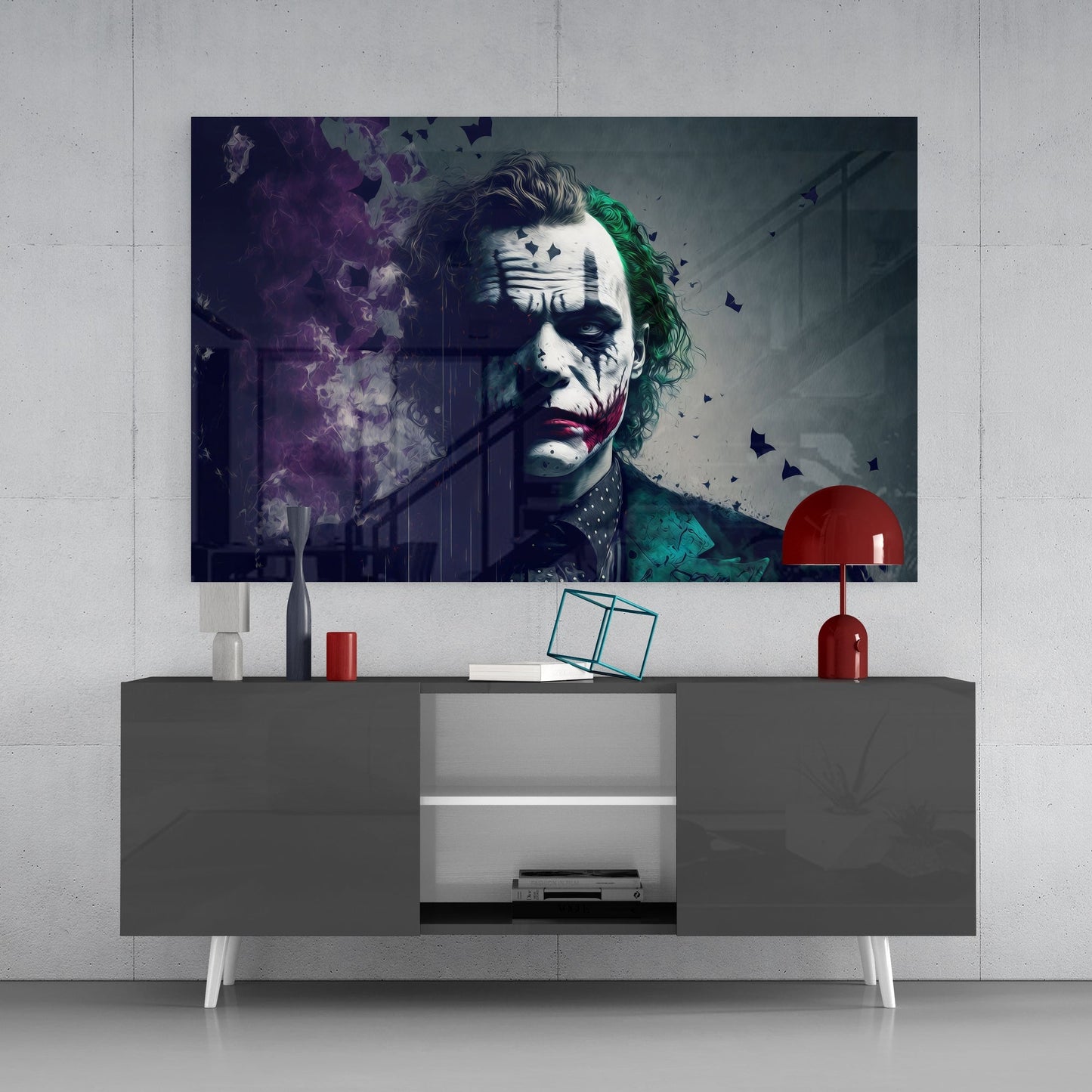 Joker Glass Wall Art || Designers Collection
