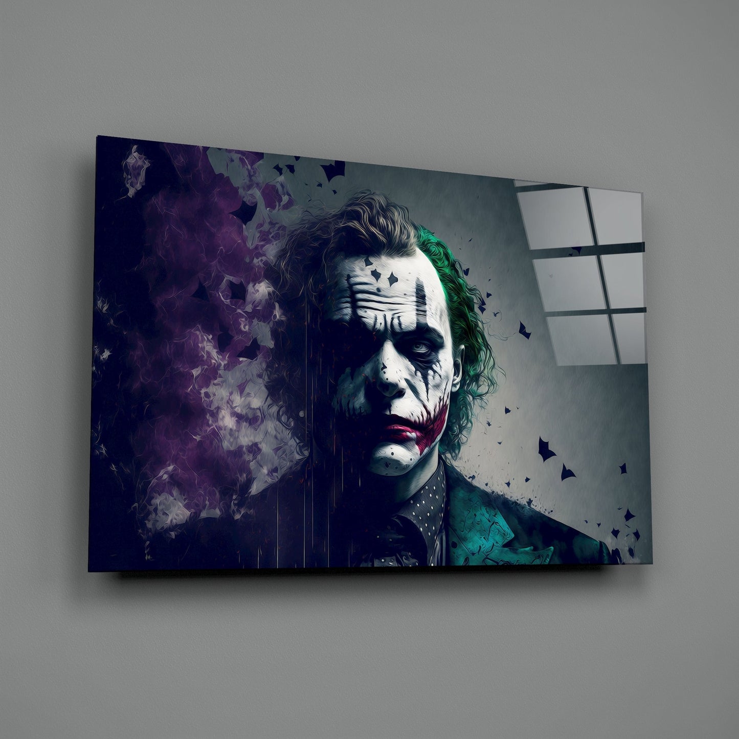 Joker Glass Wall Art || Designers Collection