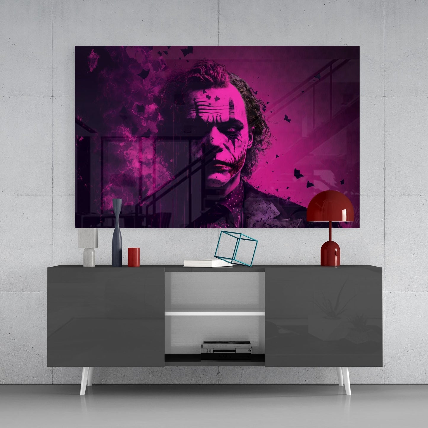 Joker Glass Wall Art || Designers Collection