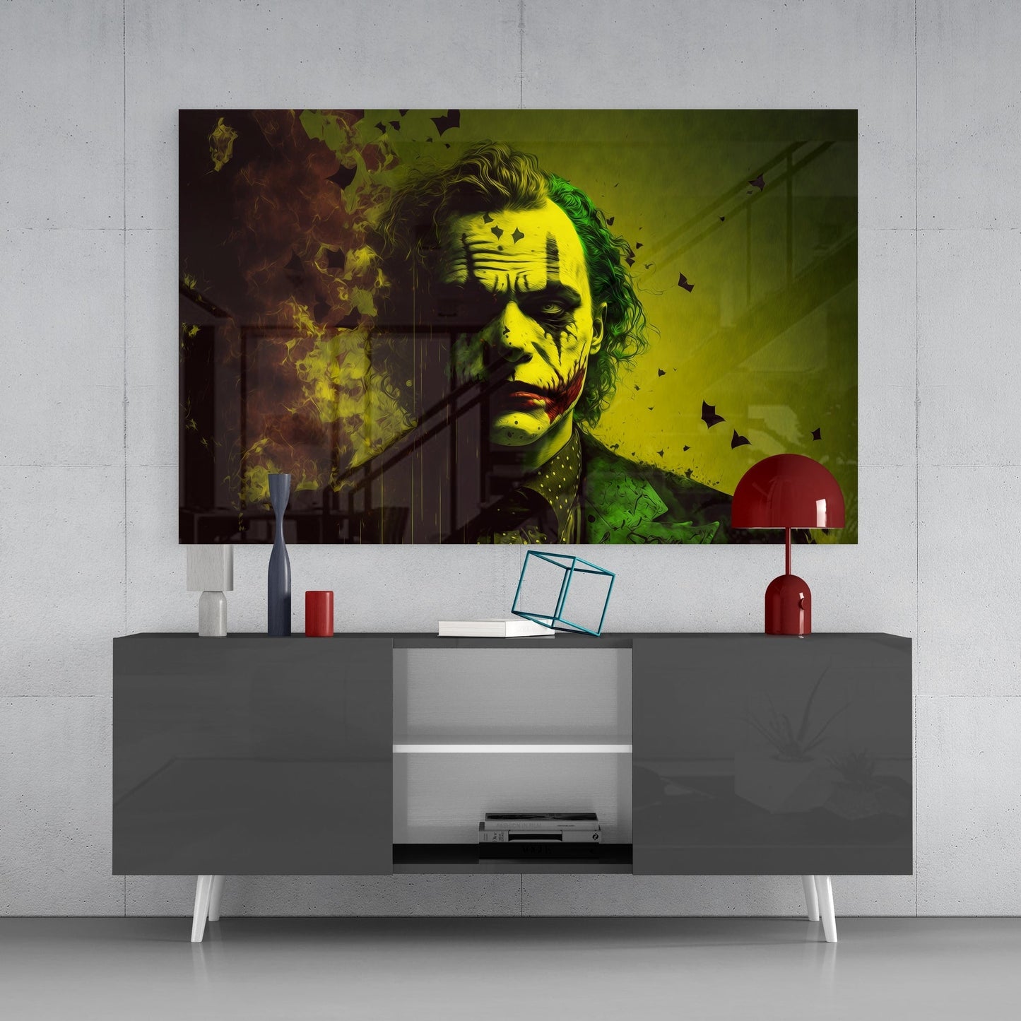 Joker Glass Wall Art || Designers Collection