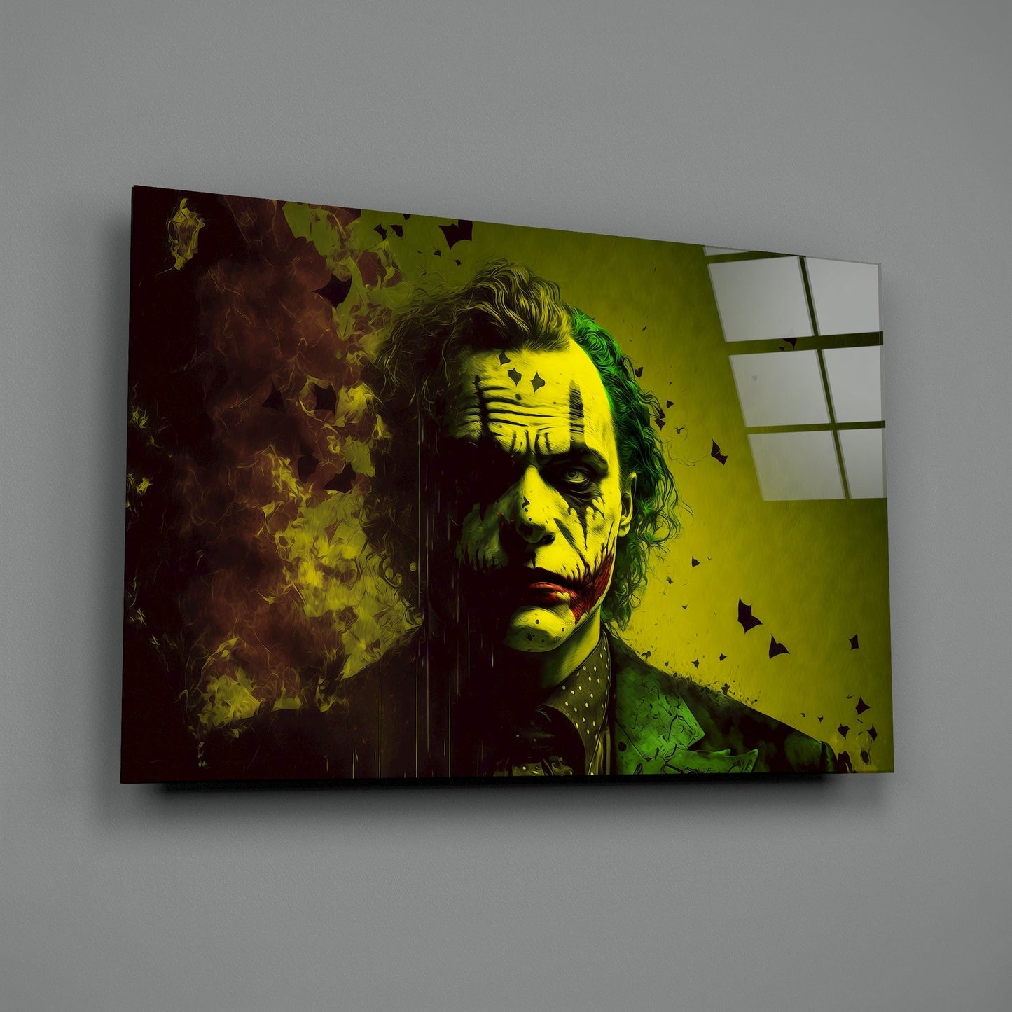 Joker Glass Wall Art || Designers Collection