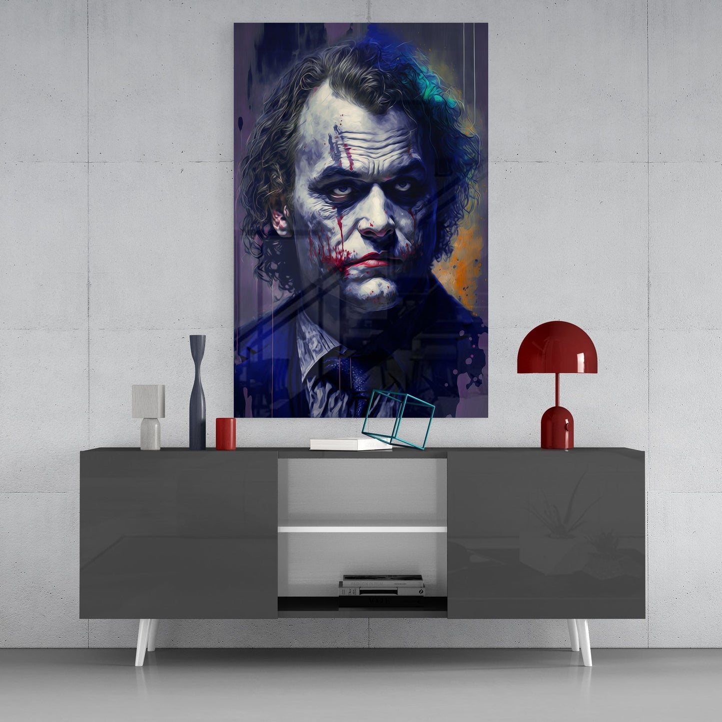 Joker Glass Wall Art || Designers Collection
