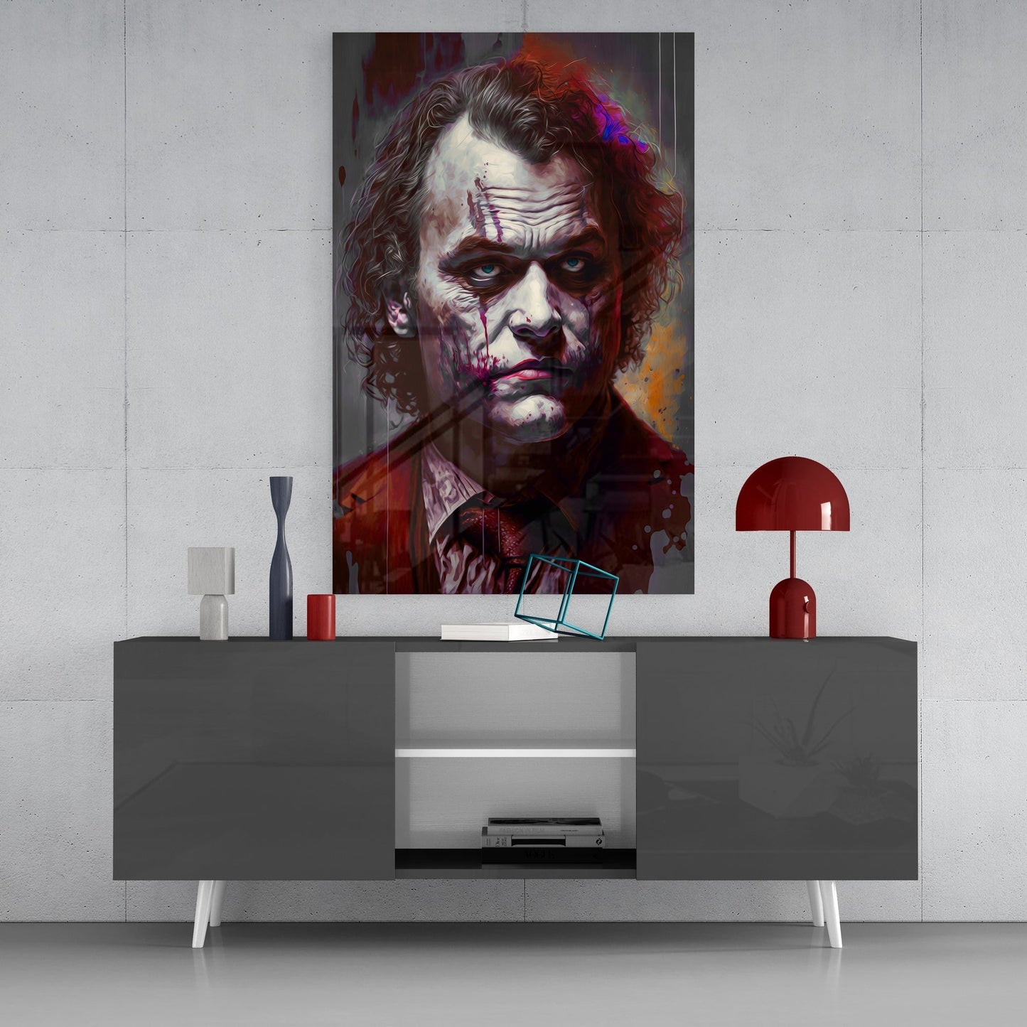 Joker Glass Wall Art || Designers Collection