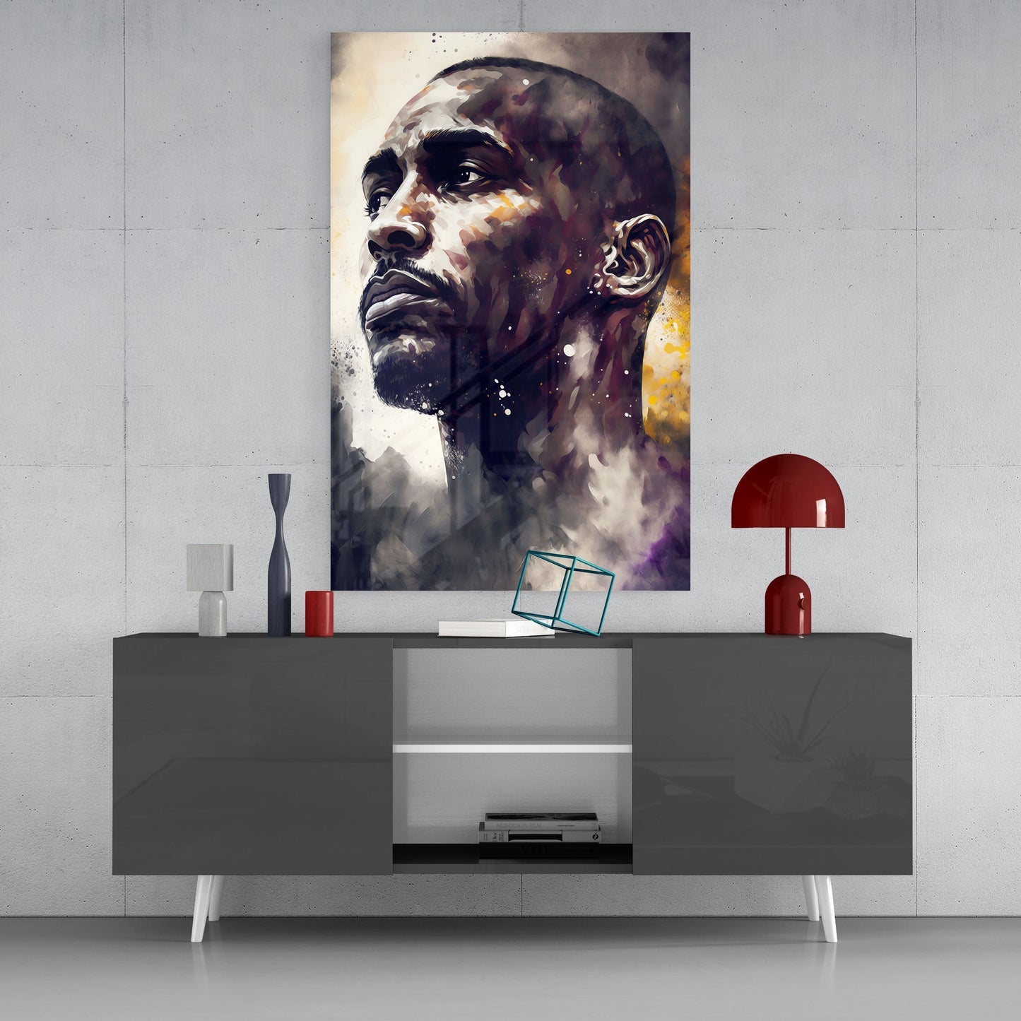 Kobe Bryant Glass Wall Art || Designers Collection