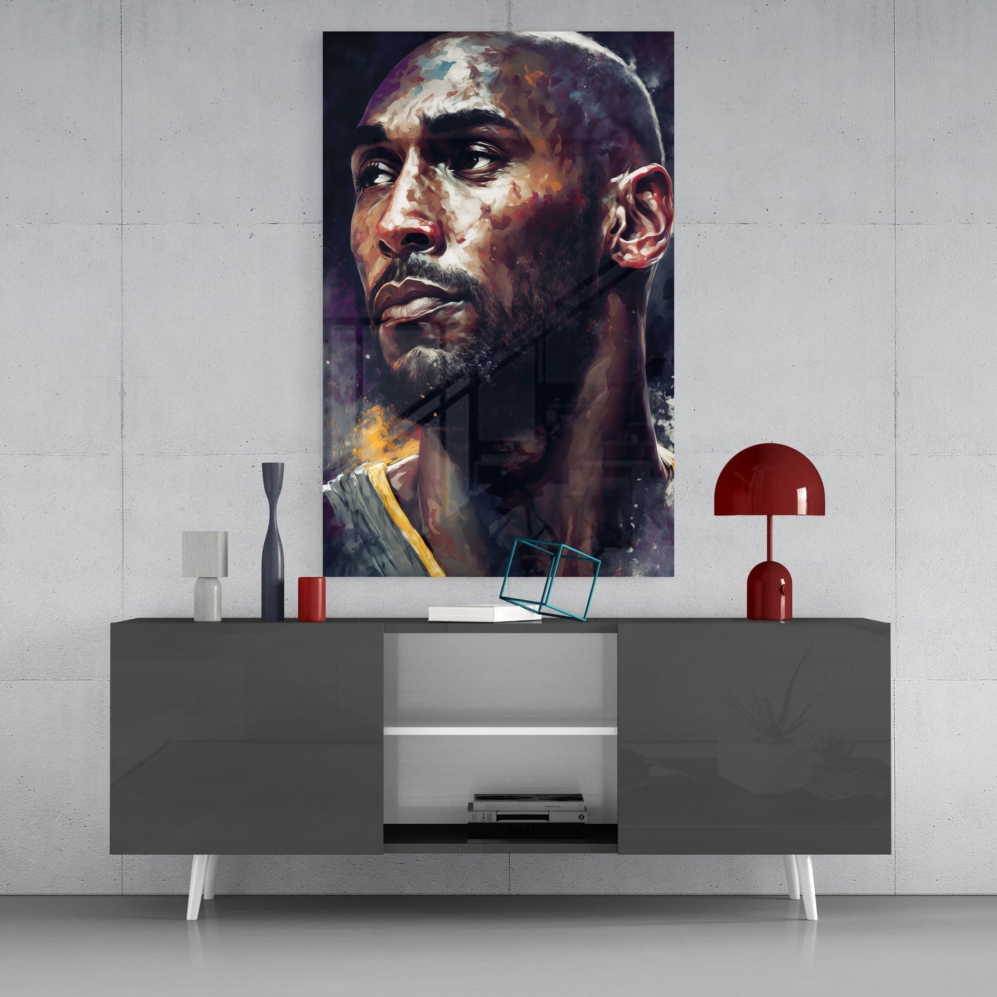Kobe Bryant Glass Wall Art || Designers Collection