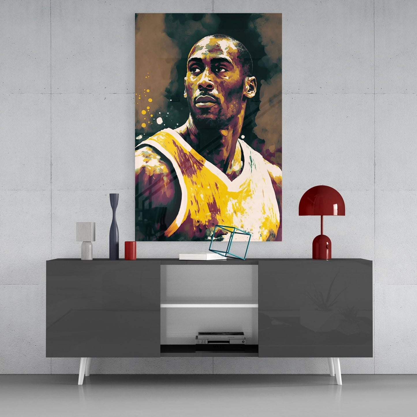 Kobe Bryant Glass Wall Art || Designers Collection