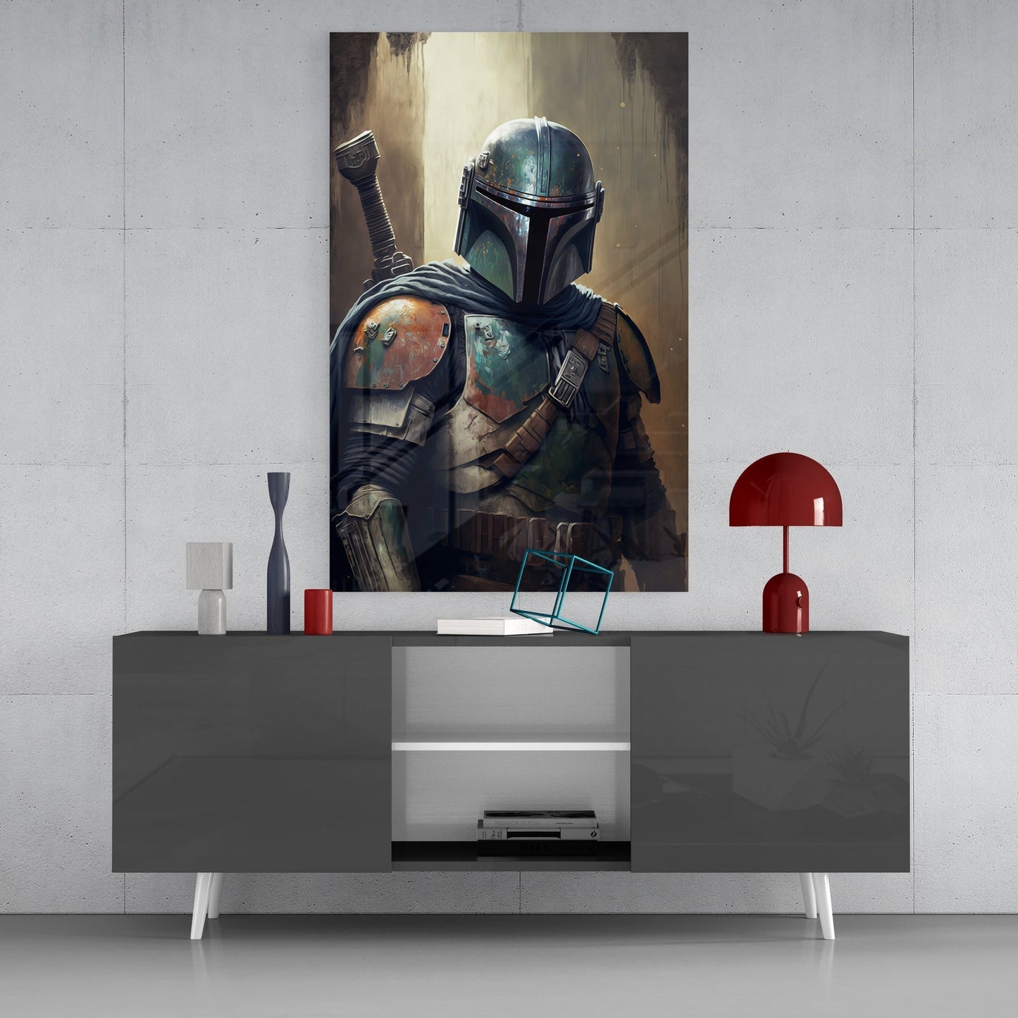 Boba Fett Glass Wall Art || Designers Collection