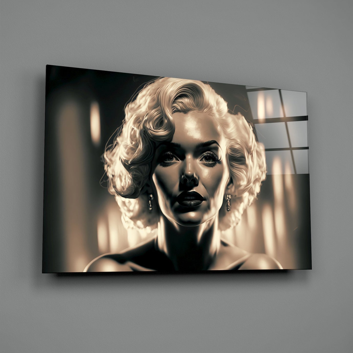 Marilyn Monroe Glass Wall Art || Designers Collection