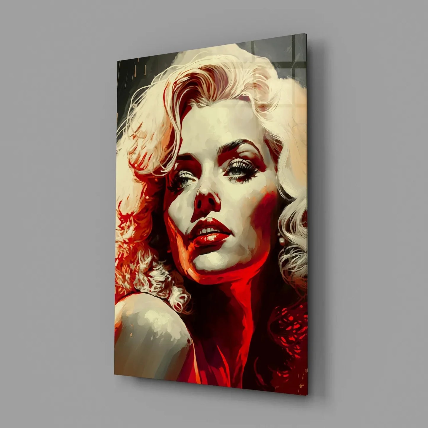 Marilyn Monroe Glass Wall Art || Designers Collection