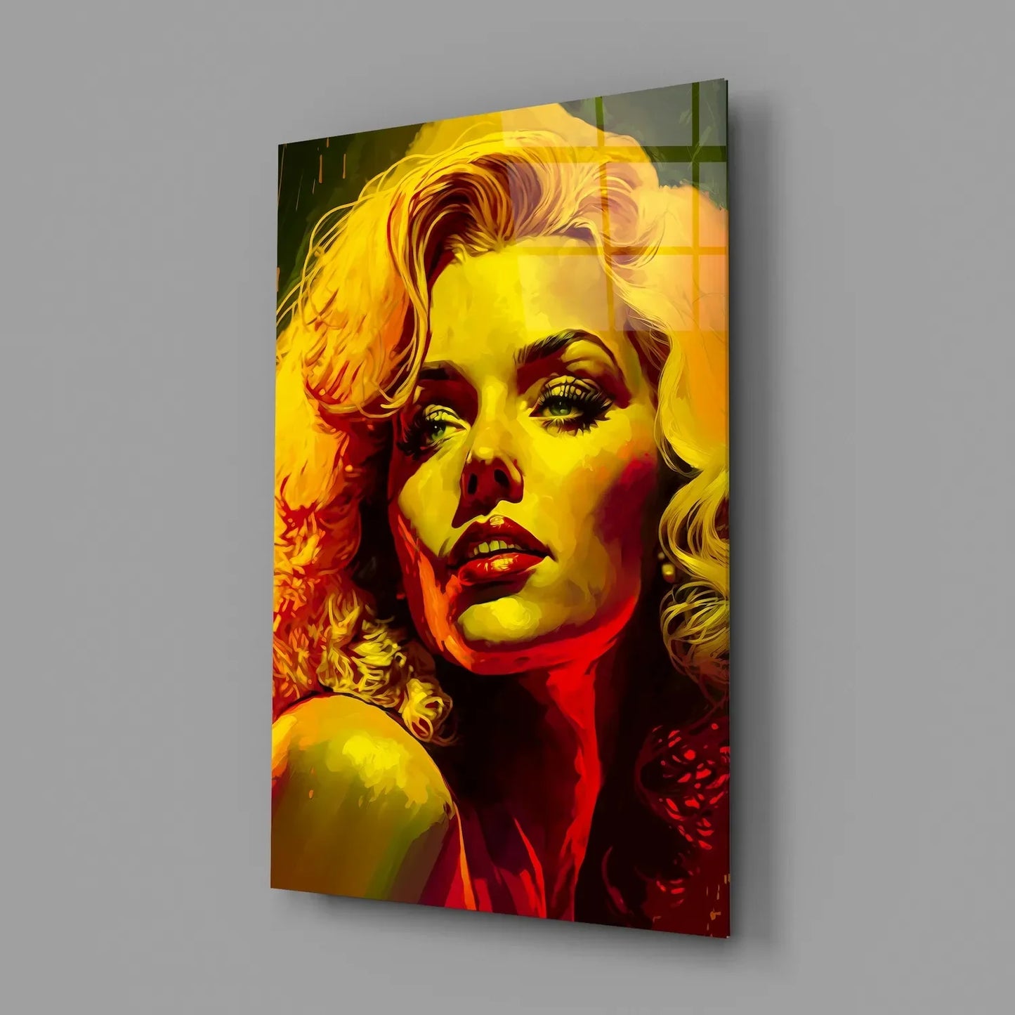 Marilyn Monroe Glass Wall Art || Designers Collection