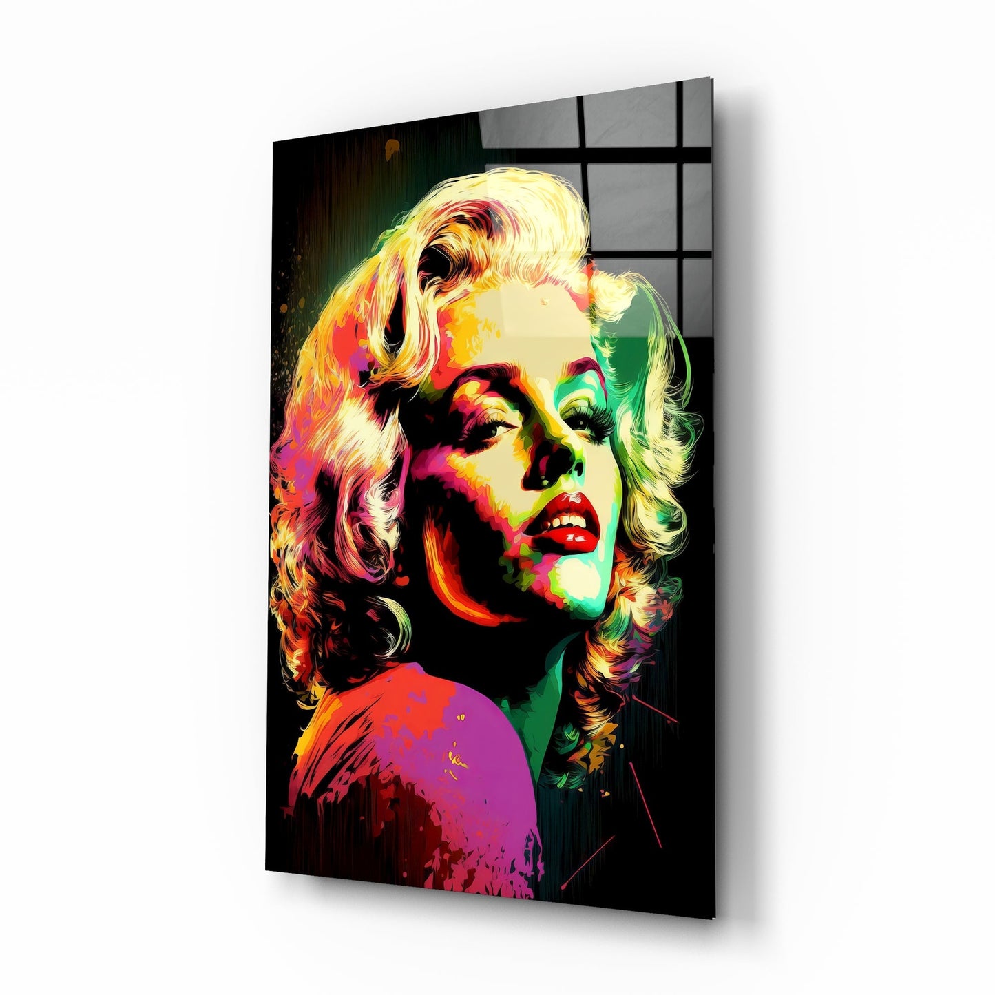 Marilyn Monroe Glass Wall Art || Designers Collection
