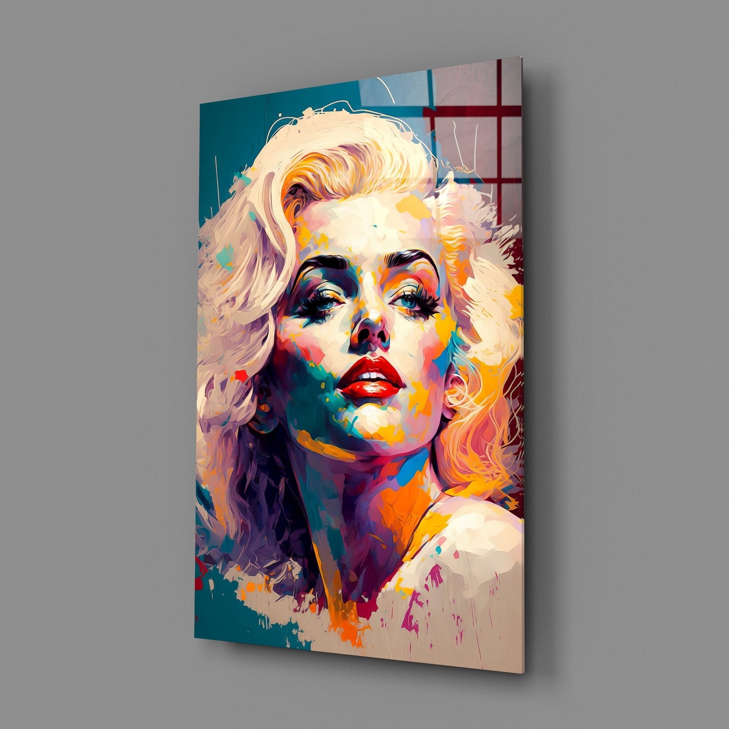 Marilyn Monroe Glass Wall Art || Designers Collection