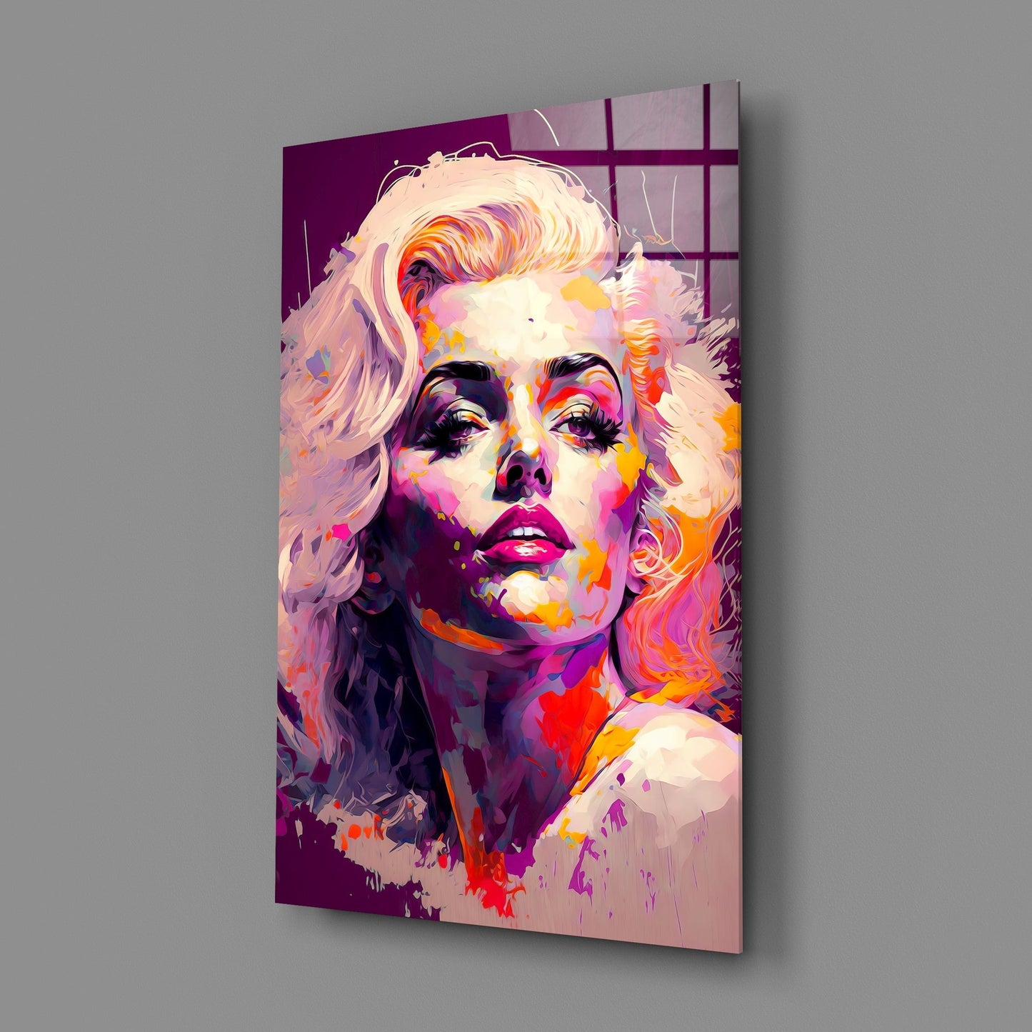Marilyn Monroe Glass Wall Art || Designers Collection