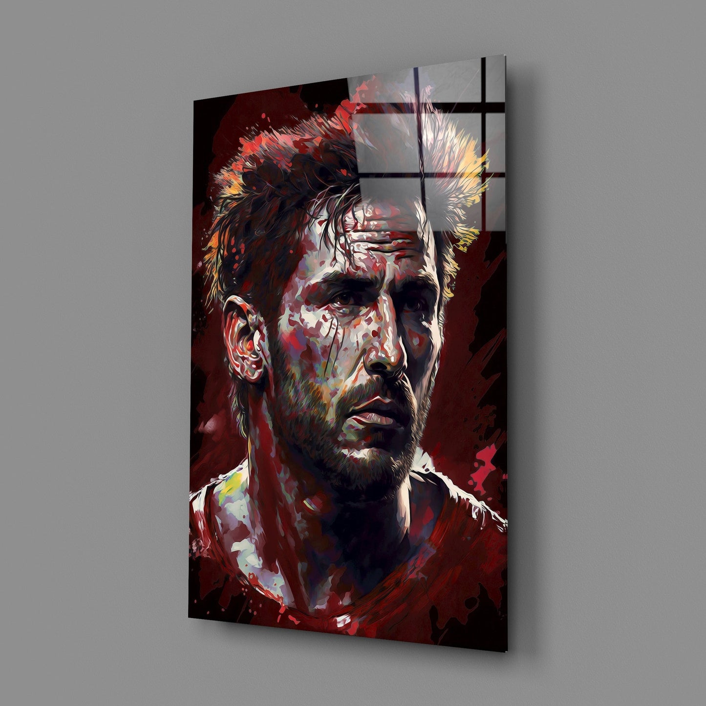 Messi Glass Wall Art || Designers Collection
