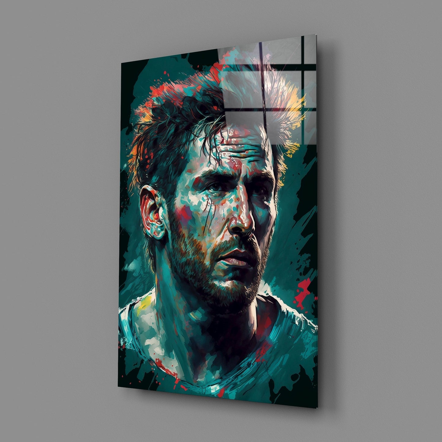 Messi Glass Wall Art || Designers Collection