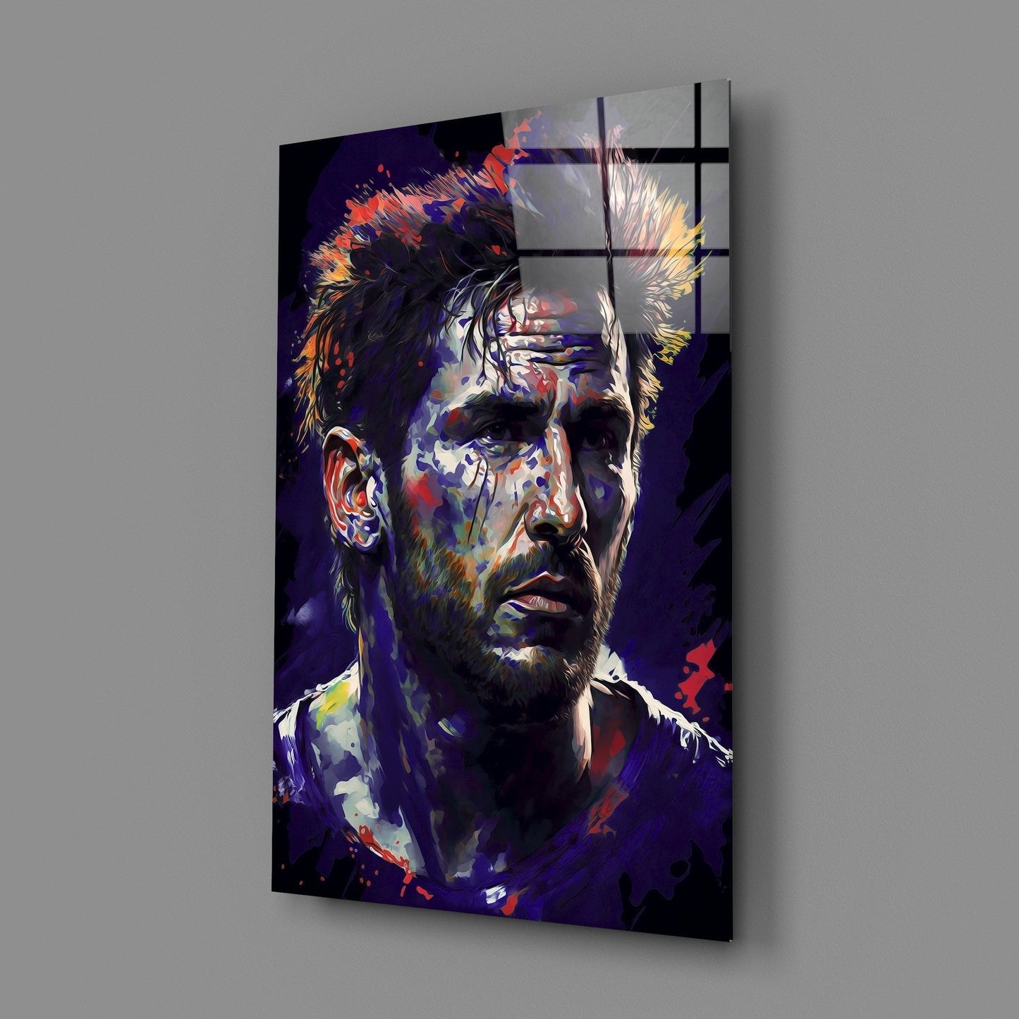 Messi Glass Wall Art || Designers Collection
