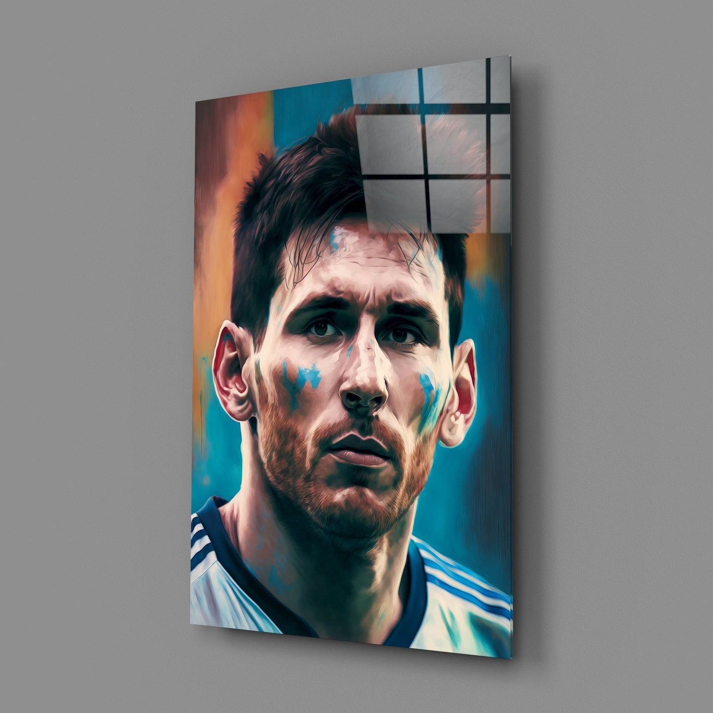 Messi Glass Wall Art || Designers Collection