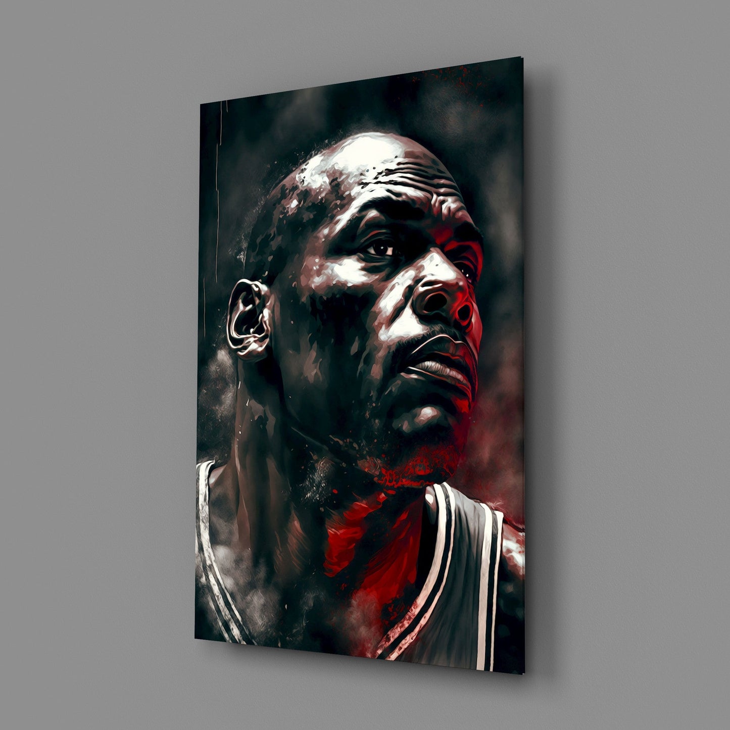 Michael Jordan Glass Wall Art || Designers Collection