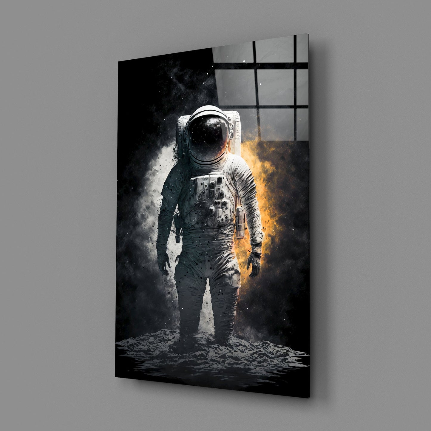 Astronaut Glass Wall Art || Designers Collection