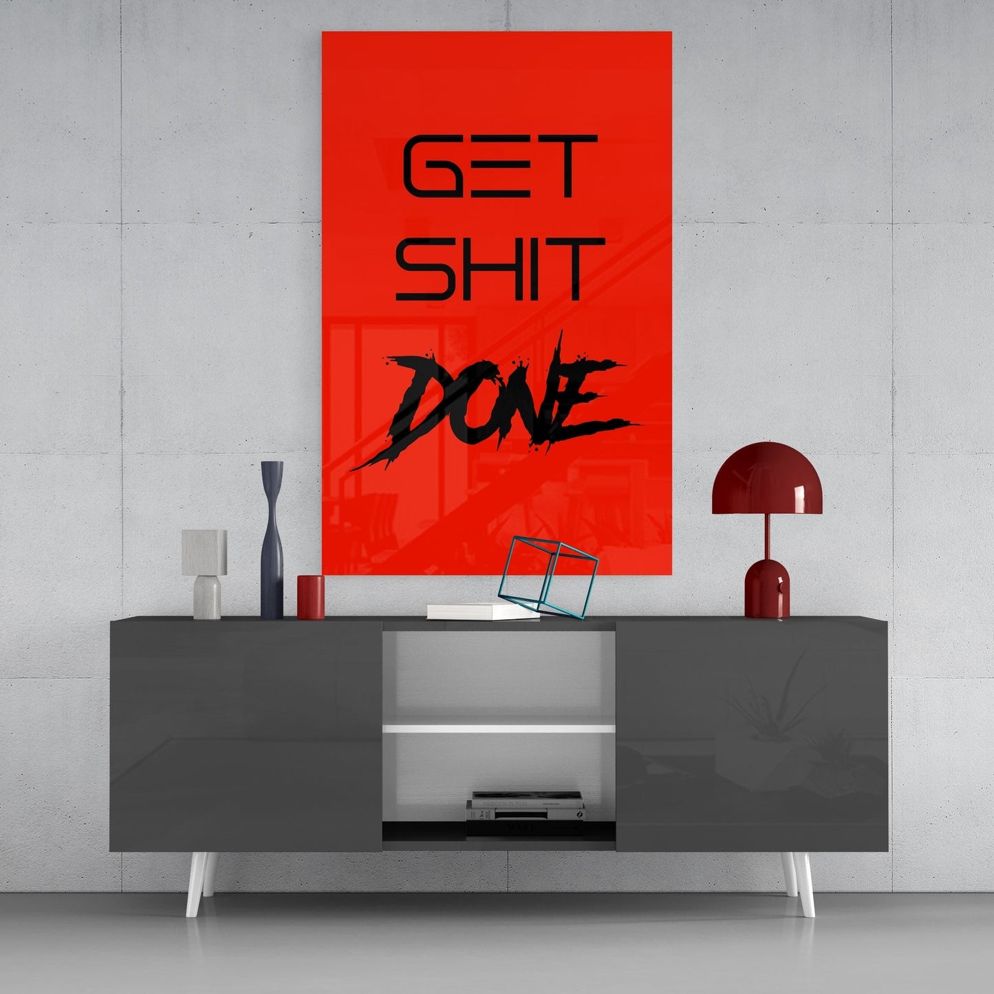 Get Shit Done Glass Wall Art || Designers Collection
