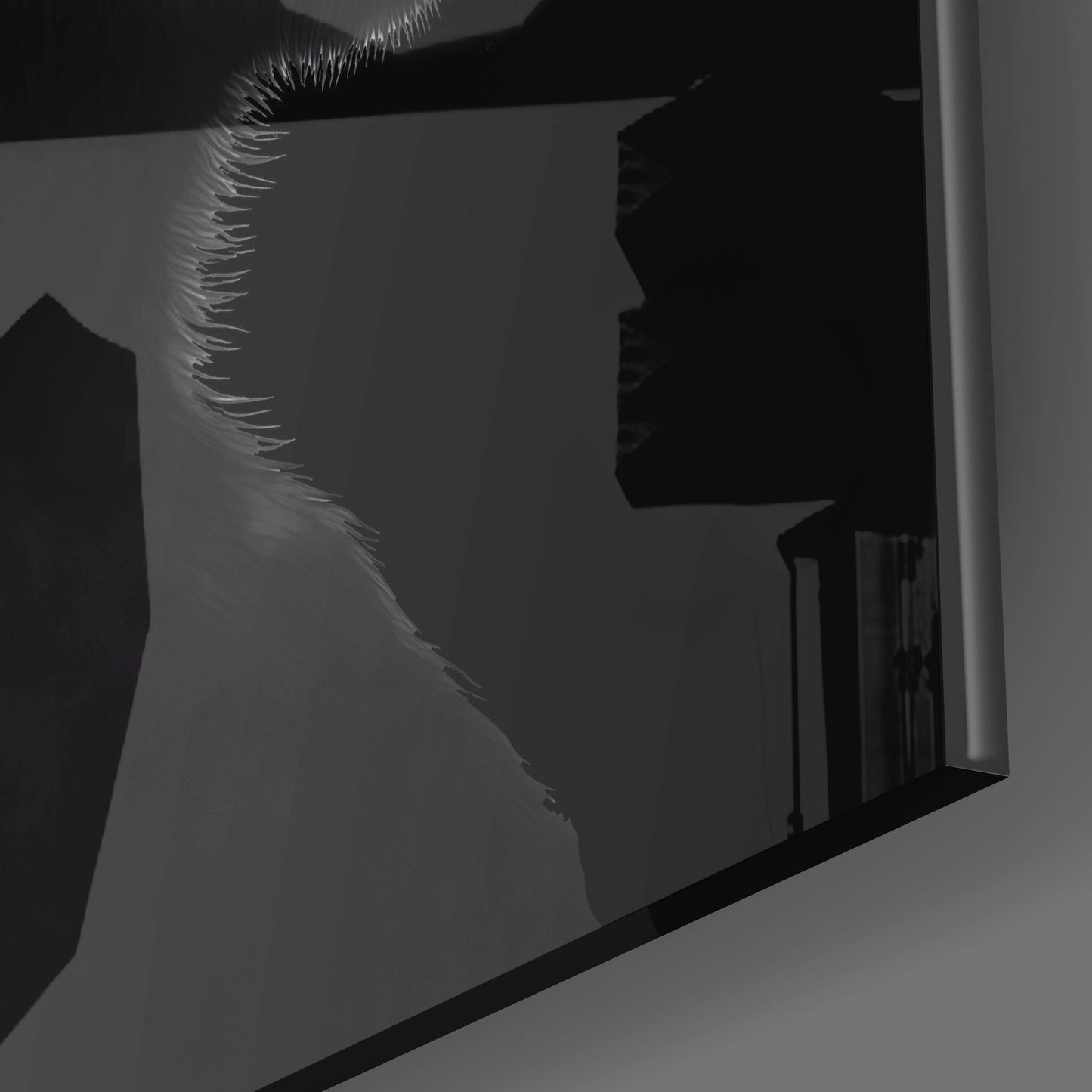 3 Wise Monkeys Chrome Edition Glass Wall Art || Designers Collection